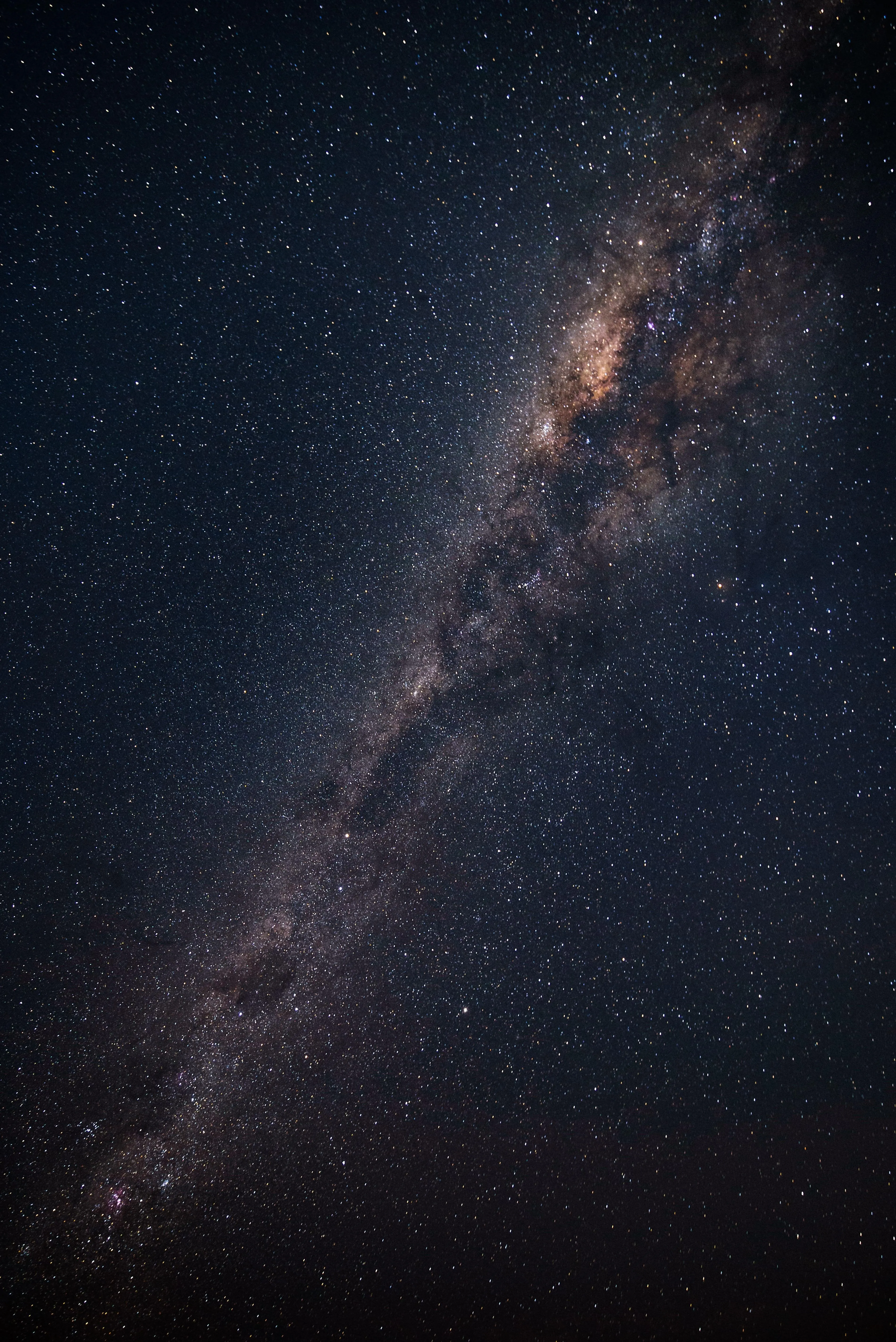 Milky Way Galaxy Shining Brightly in The Starry Night Sky