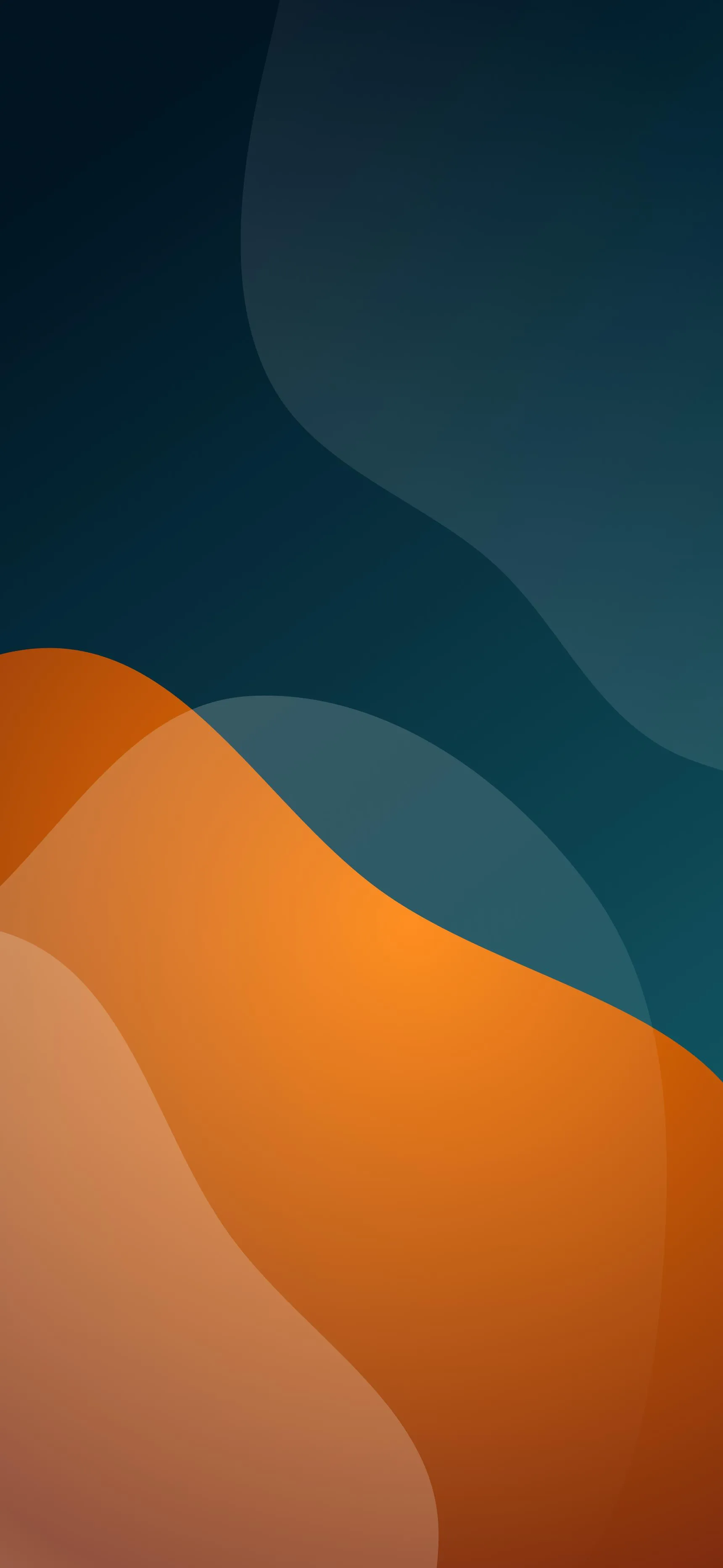 Minimal Abstract Landscape in Warm Colors Wallpaper