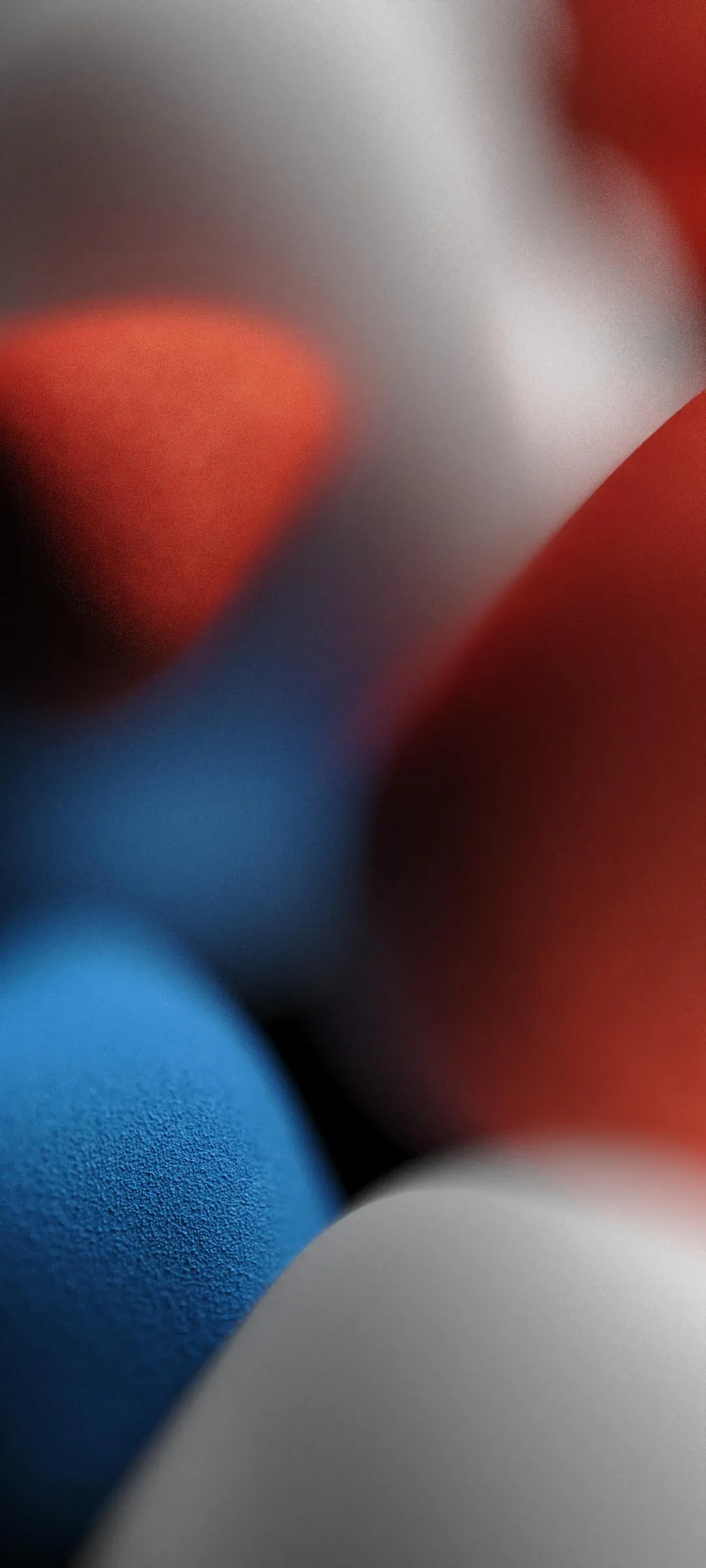 Minimal Abstract Red and Blue Blurred Shapes Art Wallpaper