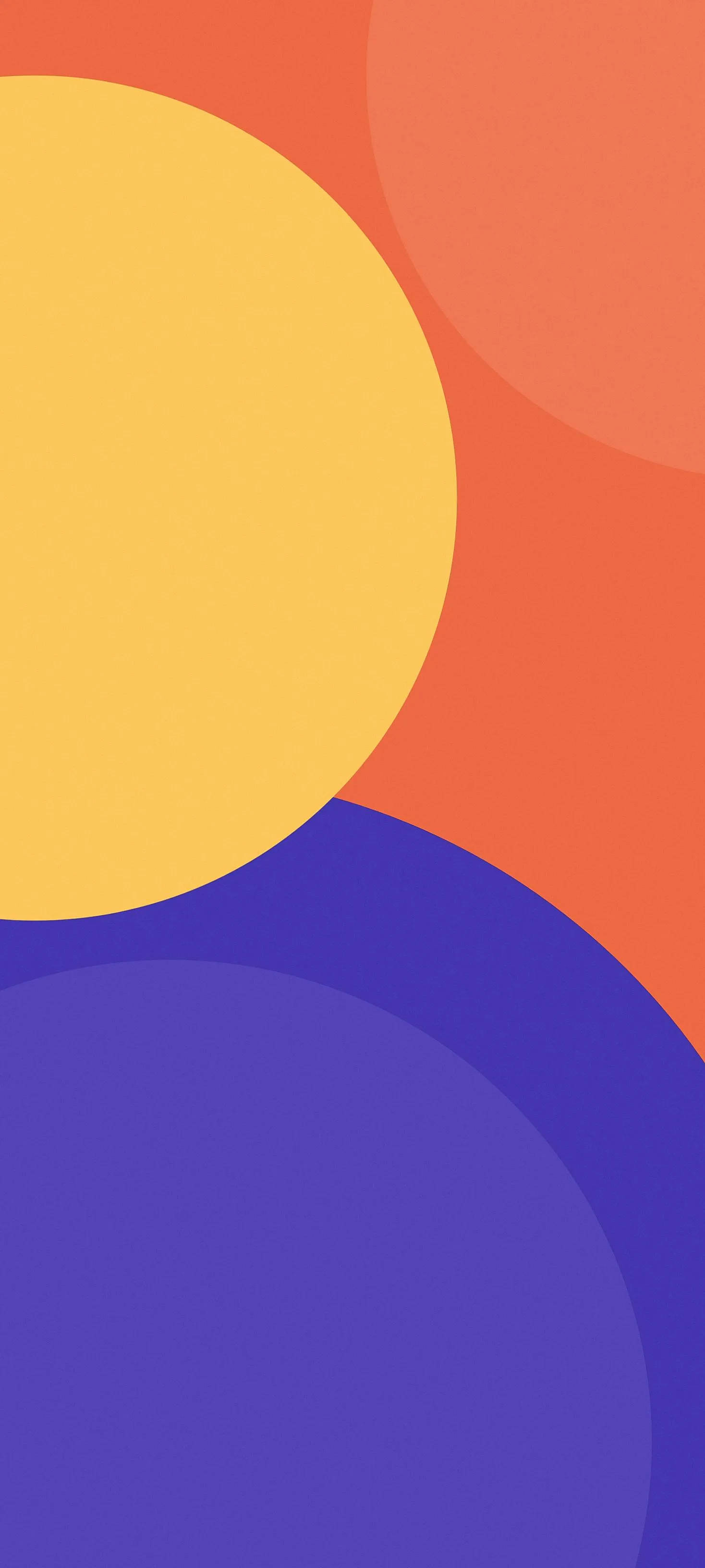 Minimal Abstract Shapes in Red Orange Purple Background