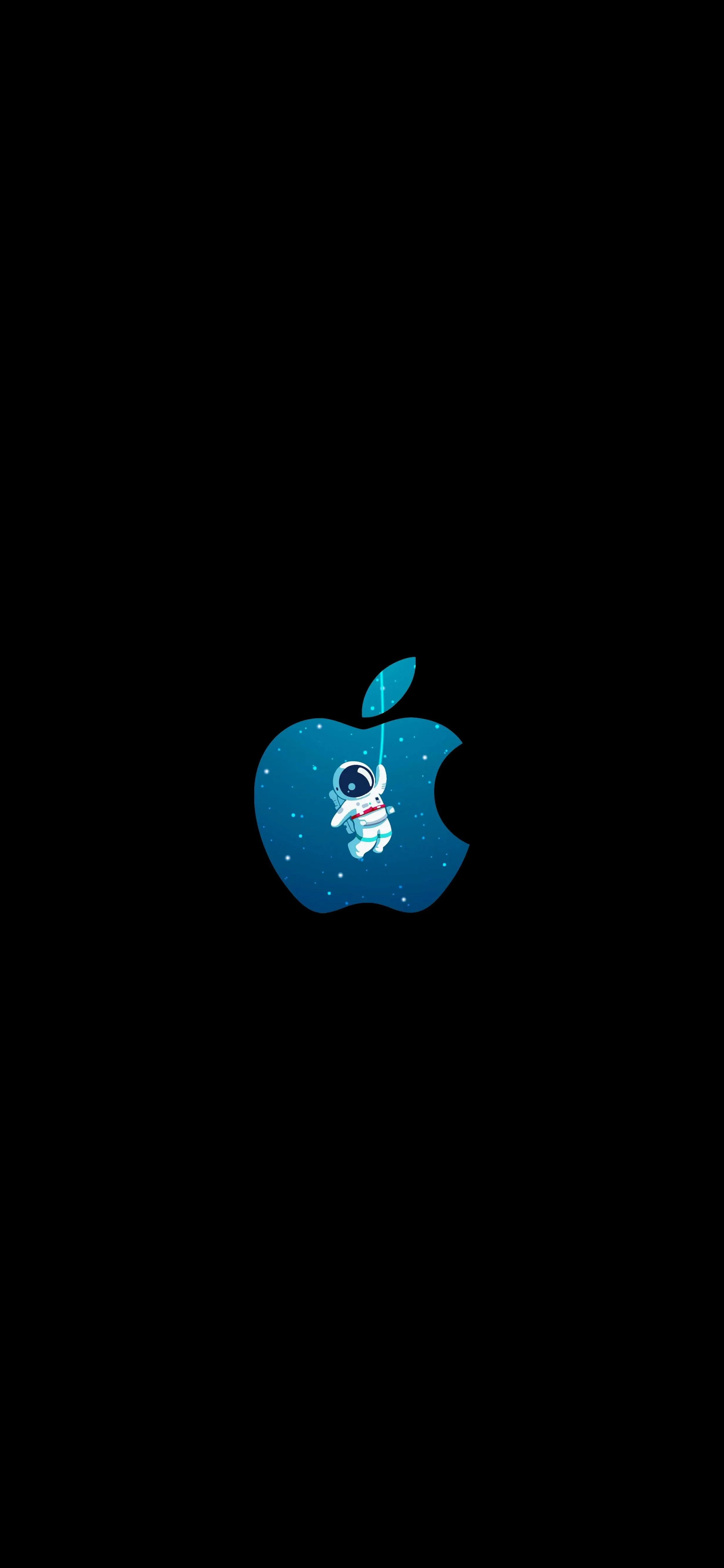 Minimal Apple Logo Floating on Dark Background Wallpaper