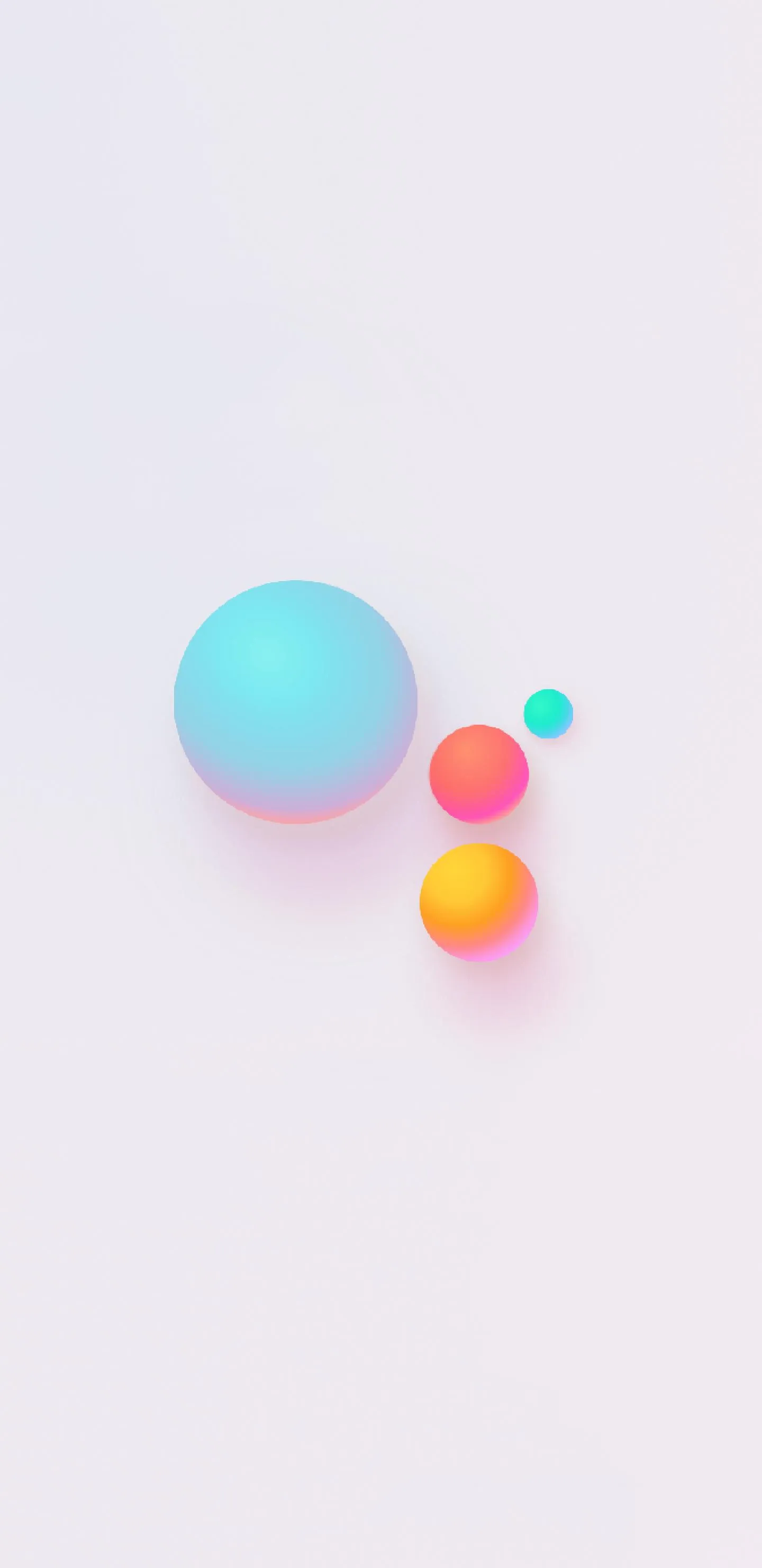 Minimal Art with Floating Colorful 3D Circles Wallpaper