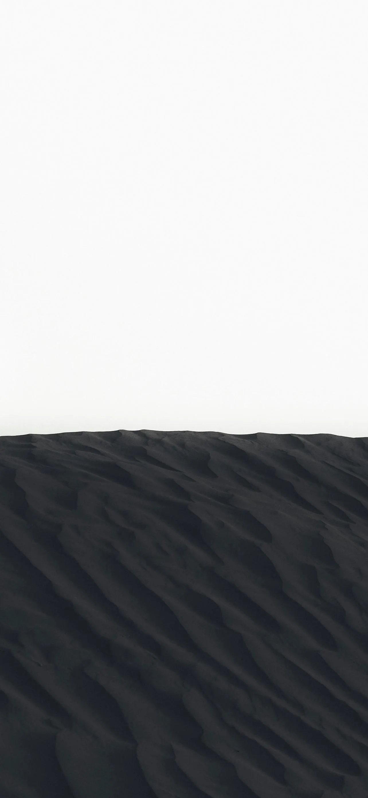 Minimal Black Sand Dunes on White Modern Background