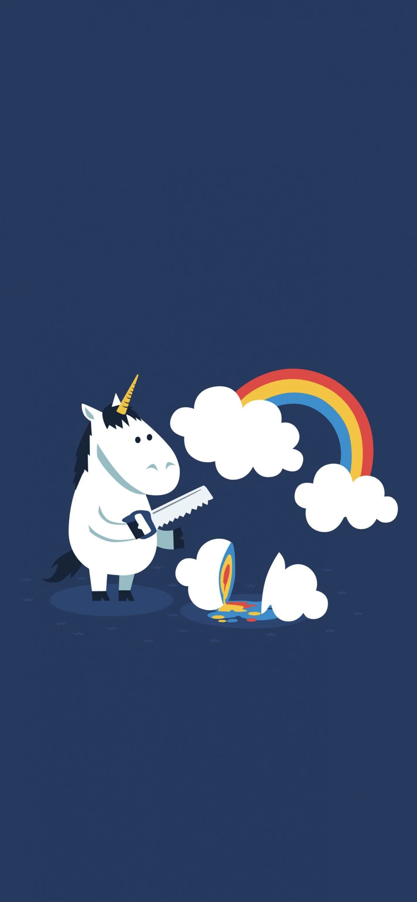 Minimal Cartoon Cloud Design Mobile Background Wallpaper