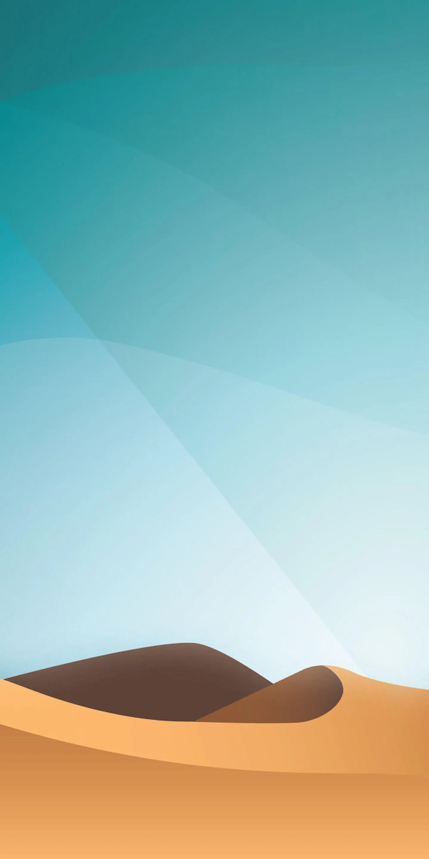 Minimal Desert Landscape Under Clear Blue Sky Wallpaper