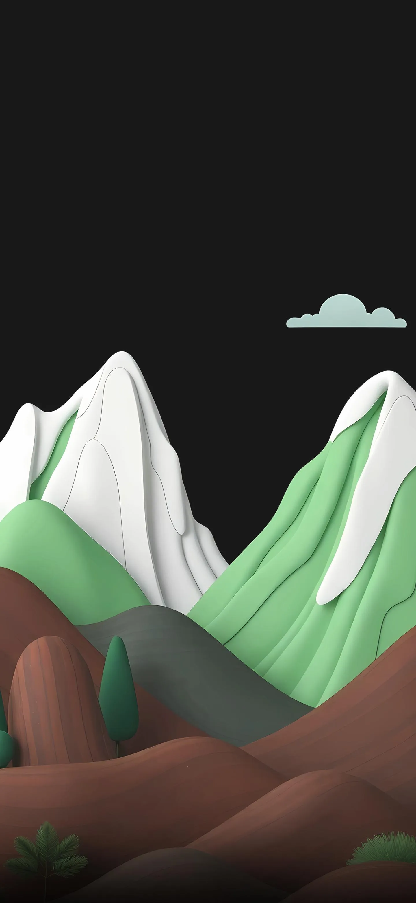 Minimal Geometric Landscape of Green and Brown Peaks