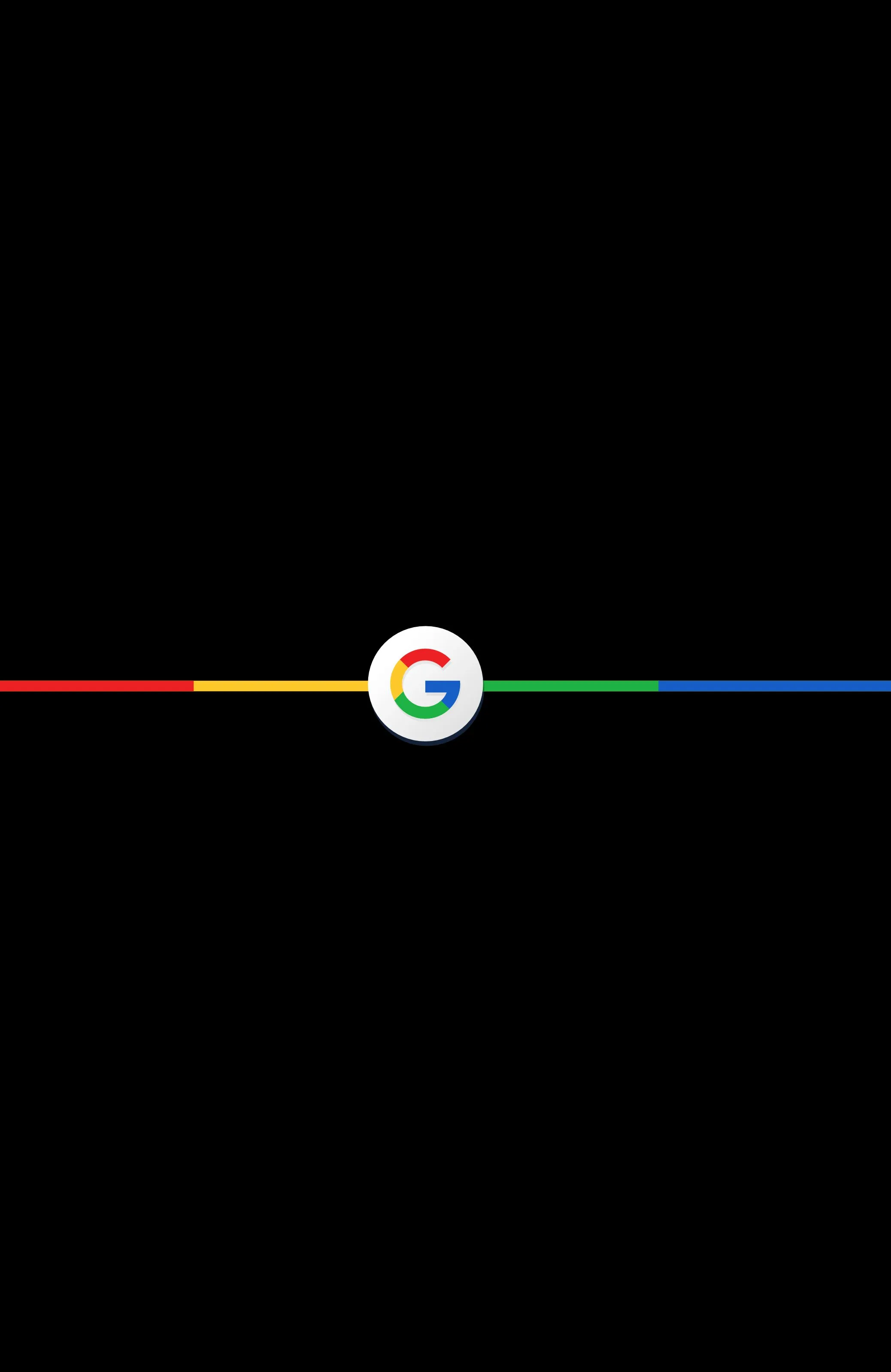 Minimal Google Style Dot on Black Background Wallpaper