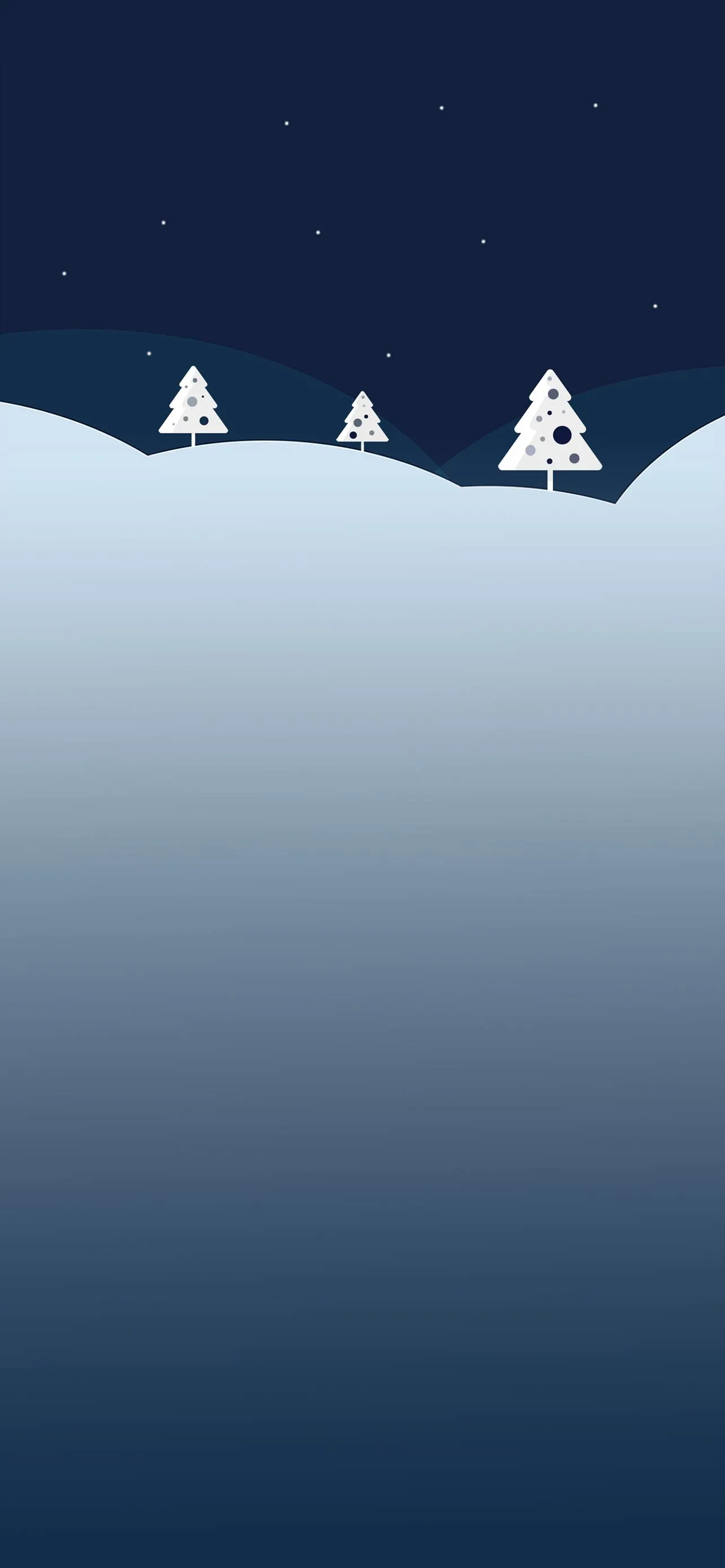 Minimal Mountain Landscape with Cold Blue Tones Wallpaper