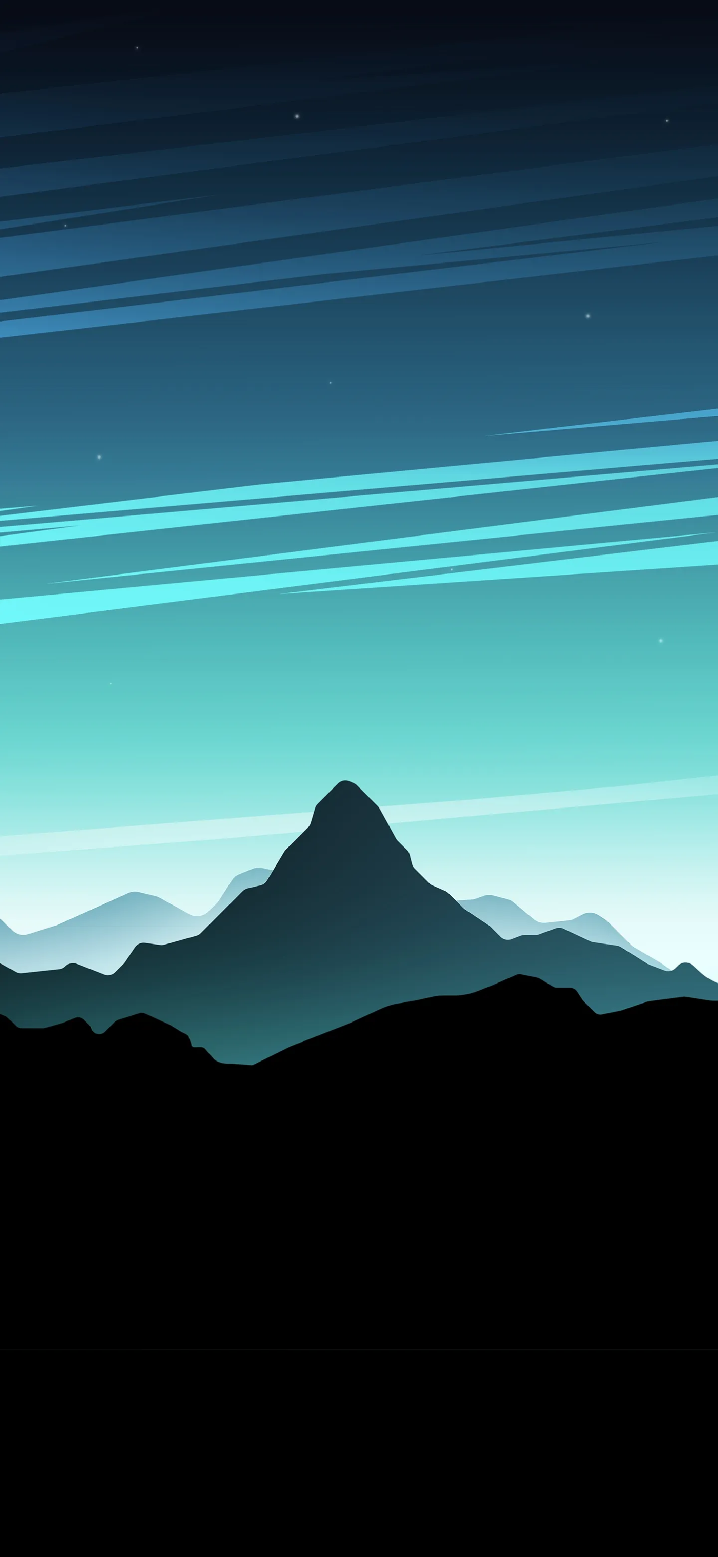 Minimal Mountain Night Design for Google Pixel 8 Pro