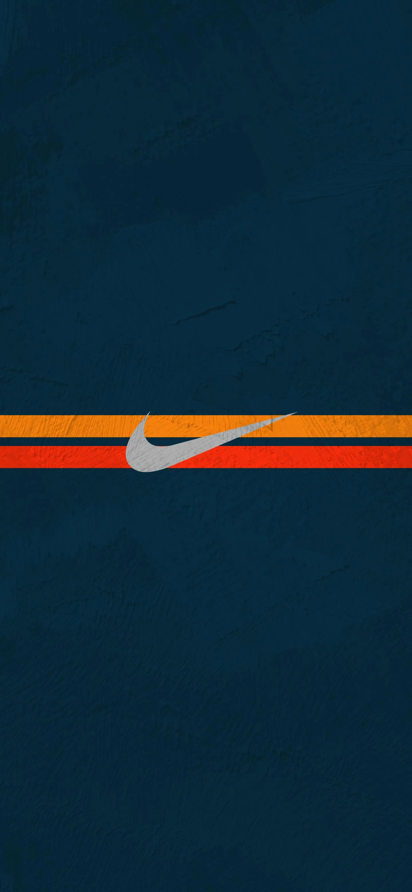 Minimal Nike Stripe Art With Blue And Orange Contrast
