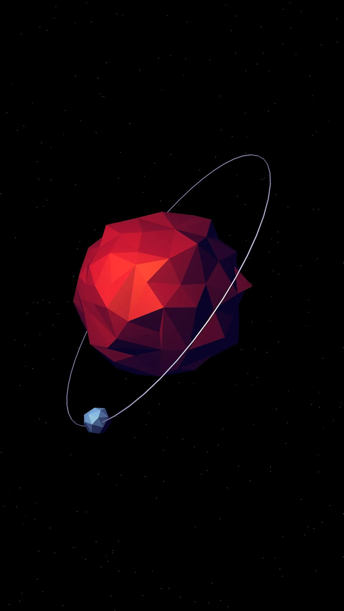 Minimal Red Planet Art for Futuristic Space Design Wallpaper