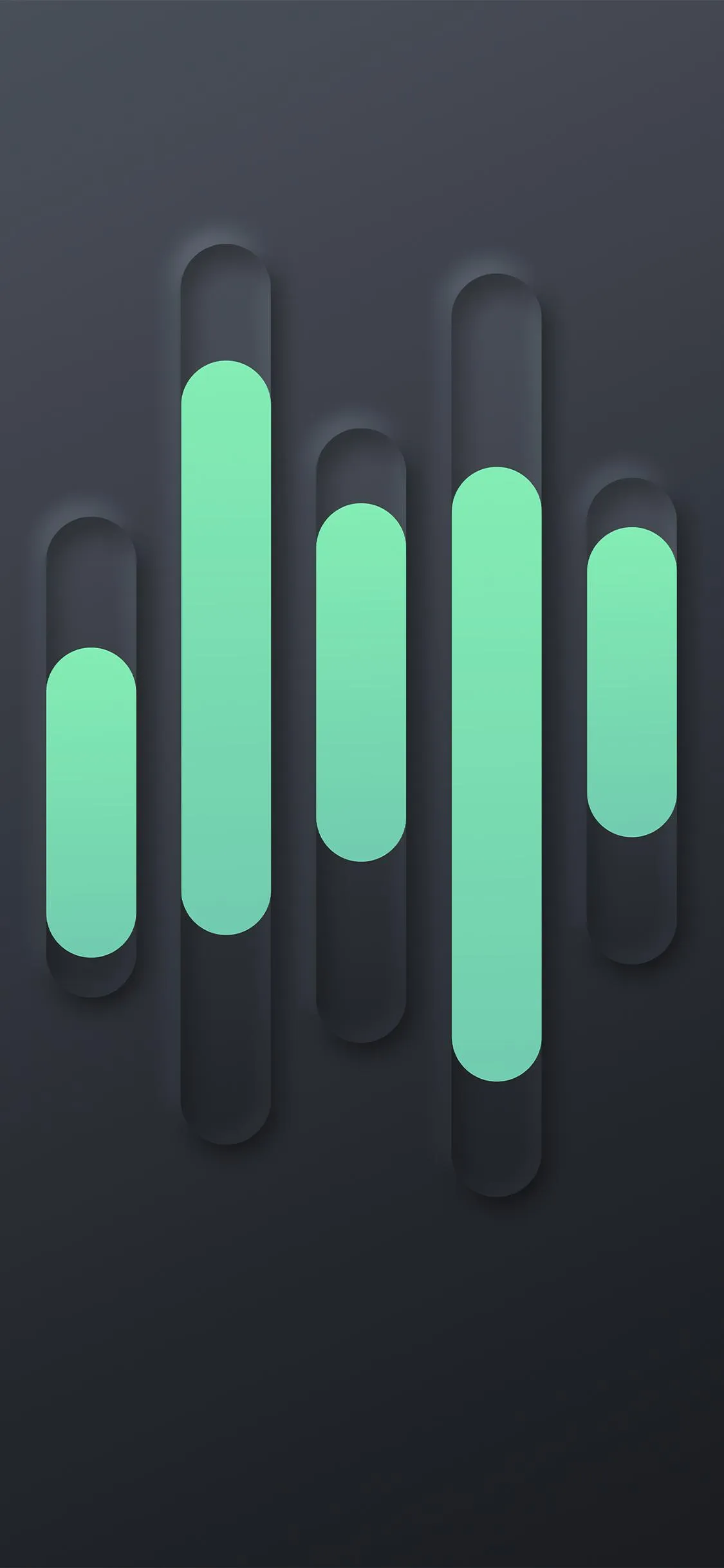 Minimal Sound Bar Graphic Neon Green Dark Design Wallpaper