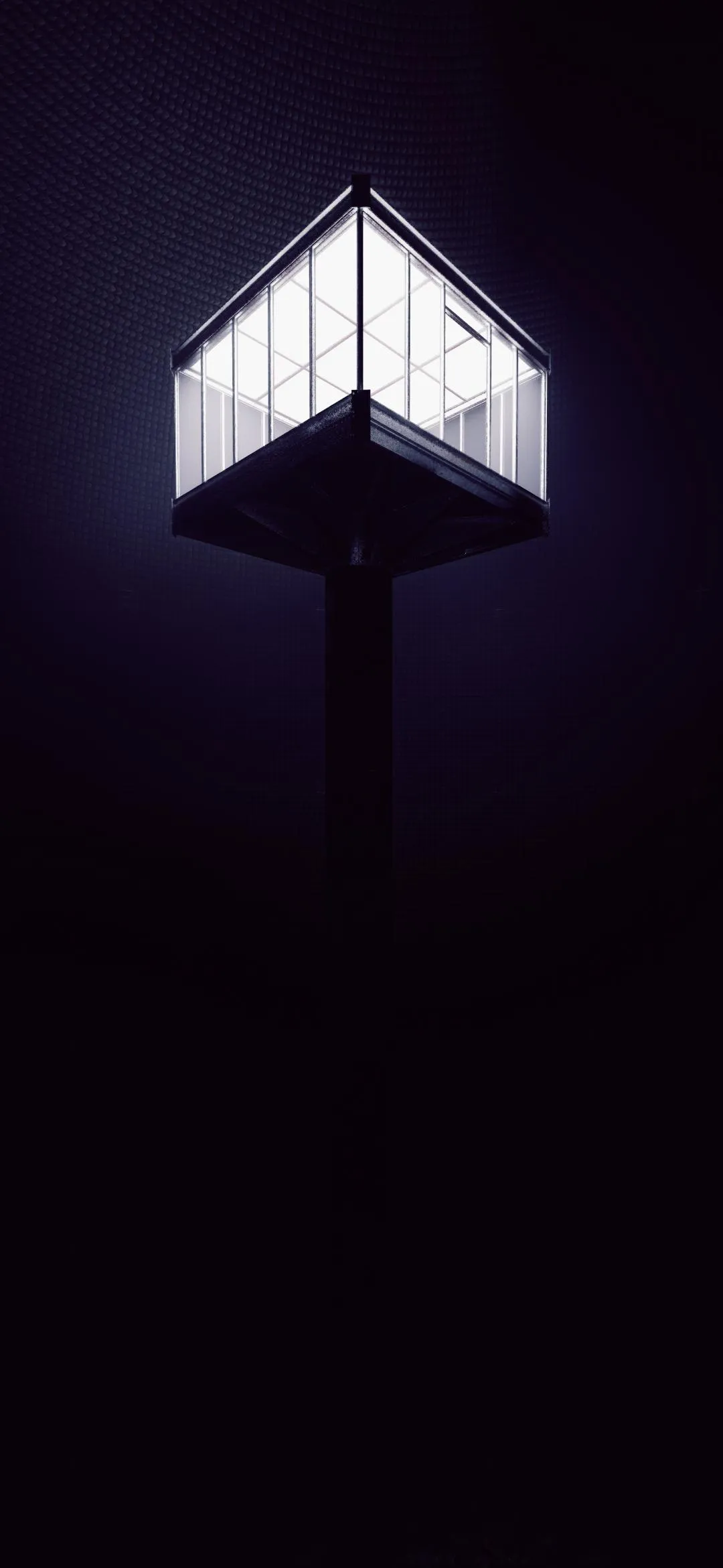 Minimal Streetlight Glowing in Calm Night Sky Wallpaper