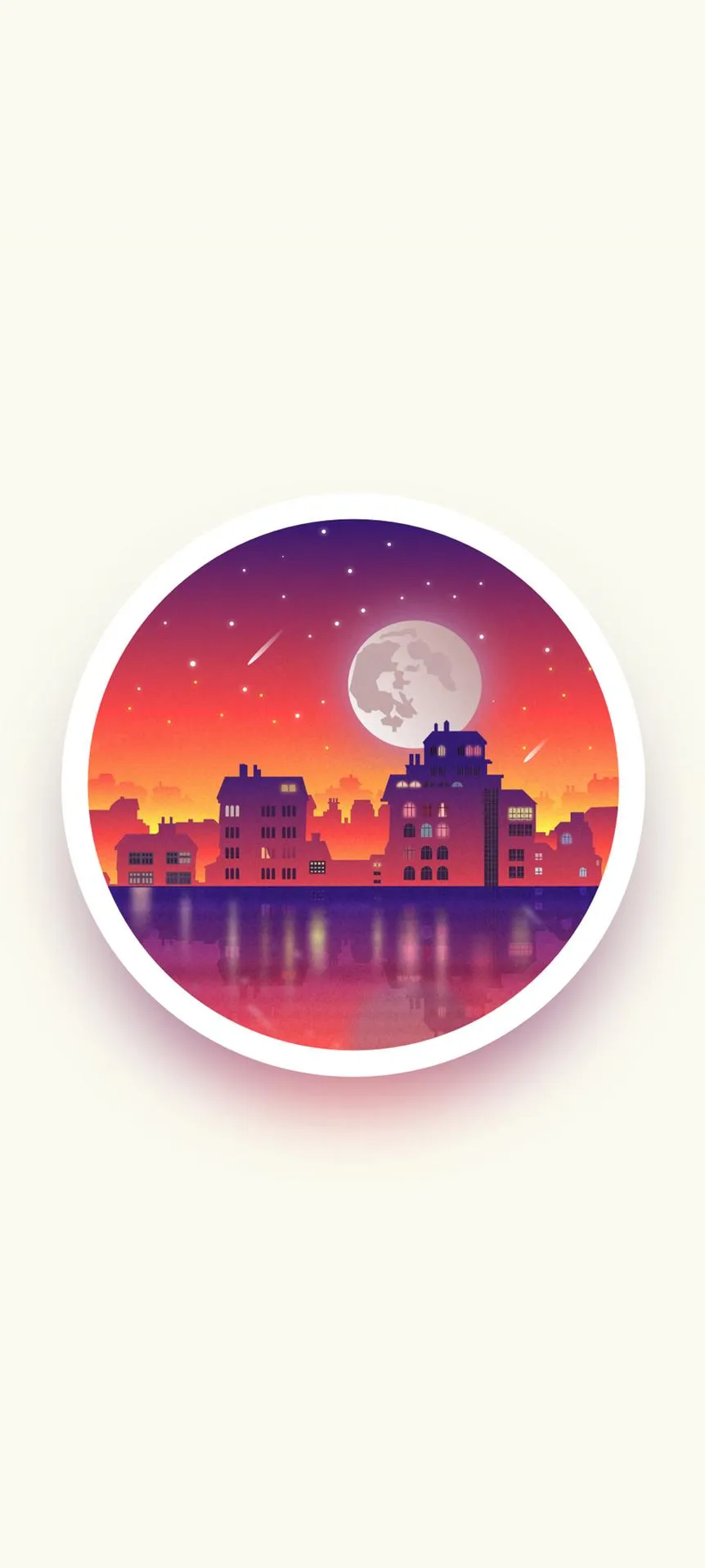 Minimal Sunset Landscape Art with Warm Pastel Tones