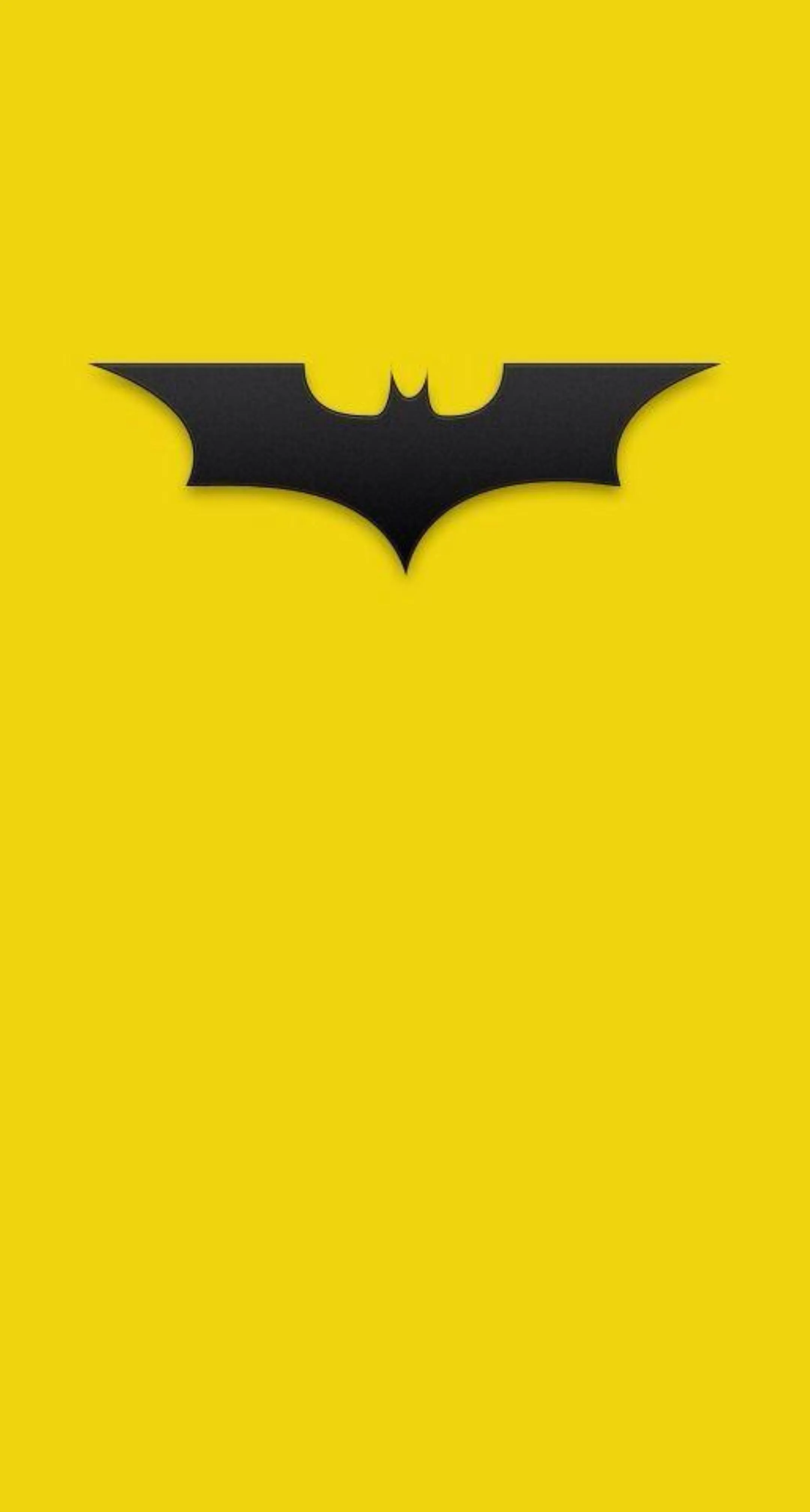 Minimal Yellow Background with Black Bat Silhouette
