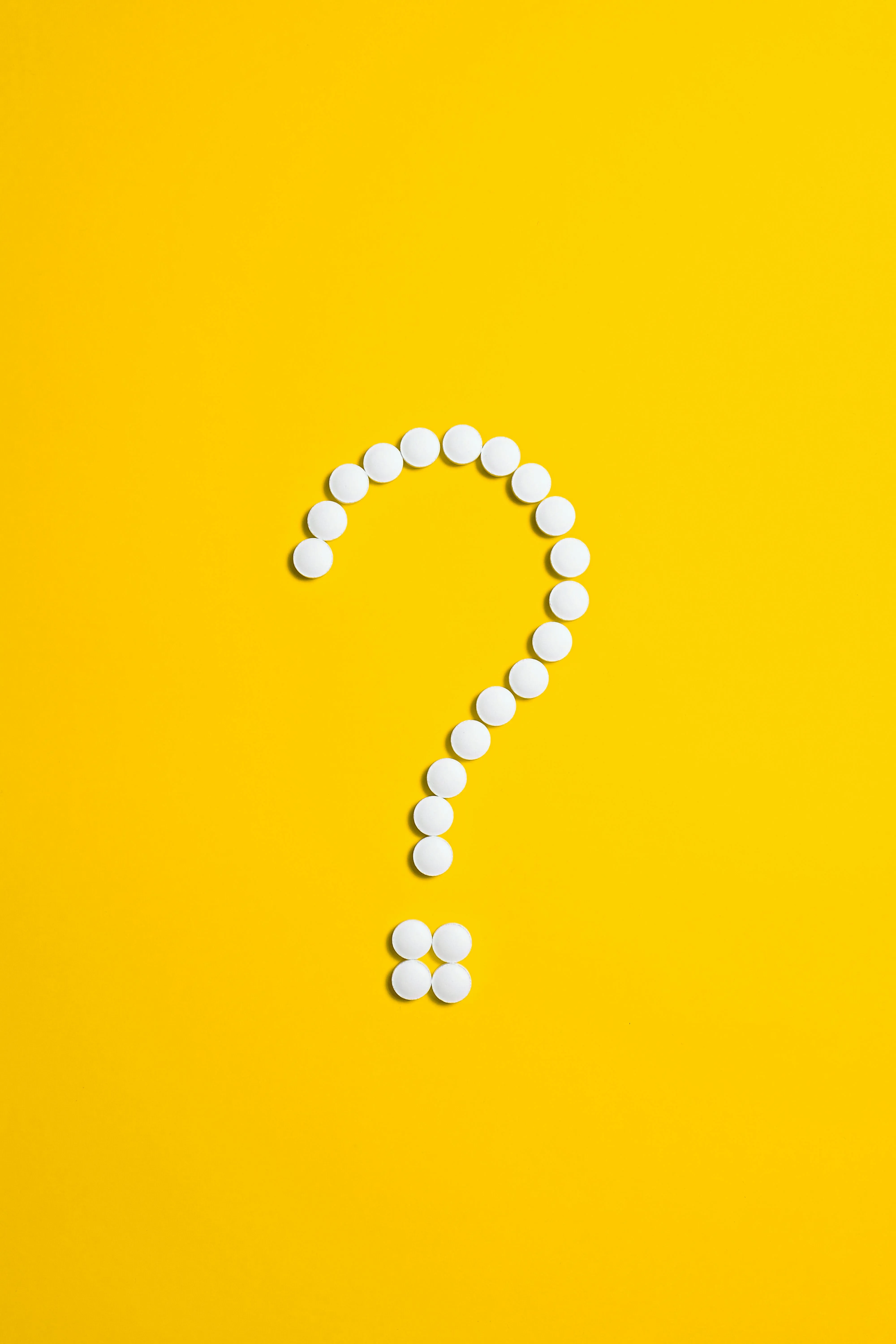 Minimal Yellow Question Art for iPhone 15 Pro Wallpaper