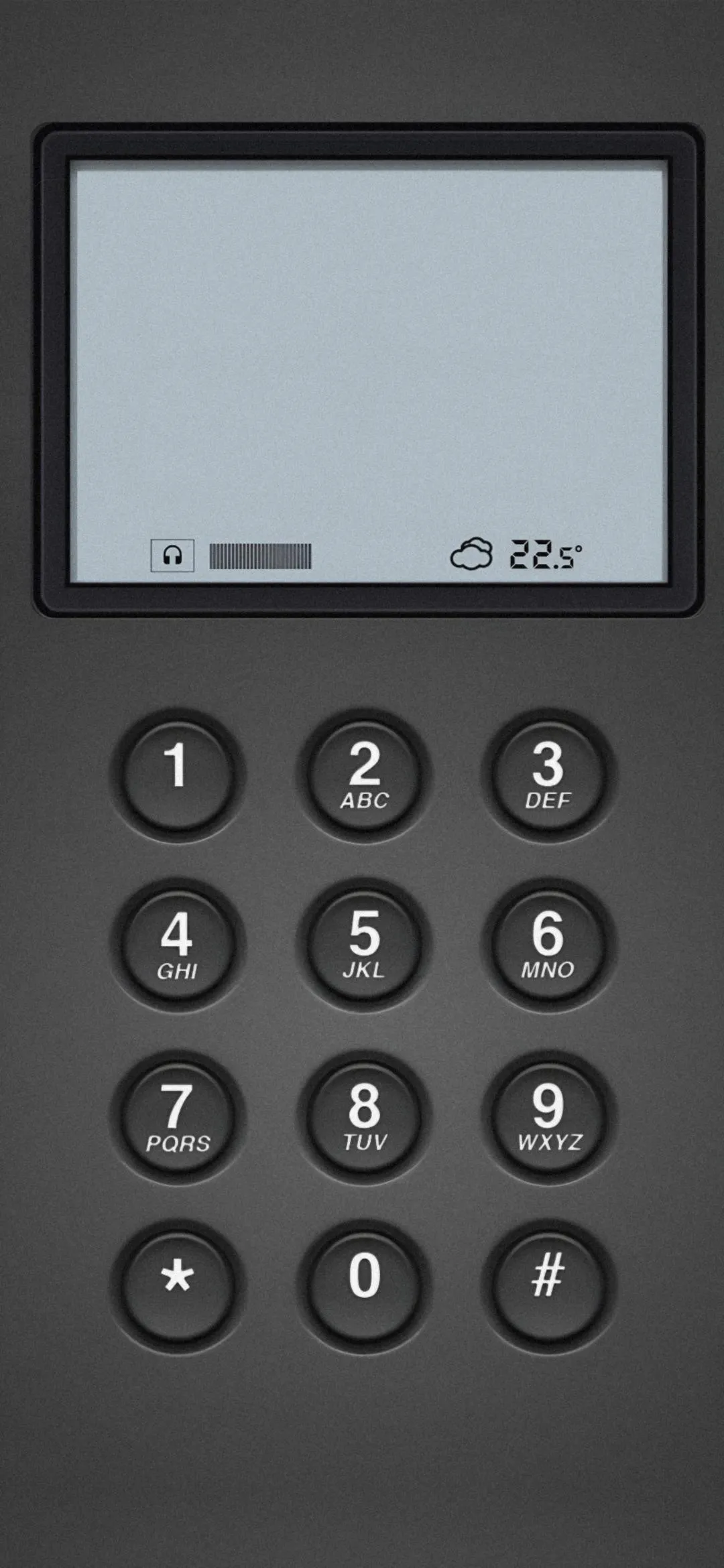 Minimalist Black Calculator with Digital Display Wallpaper