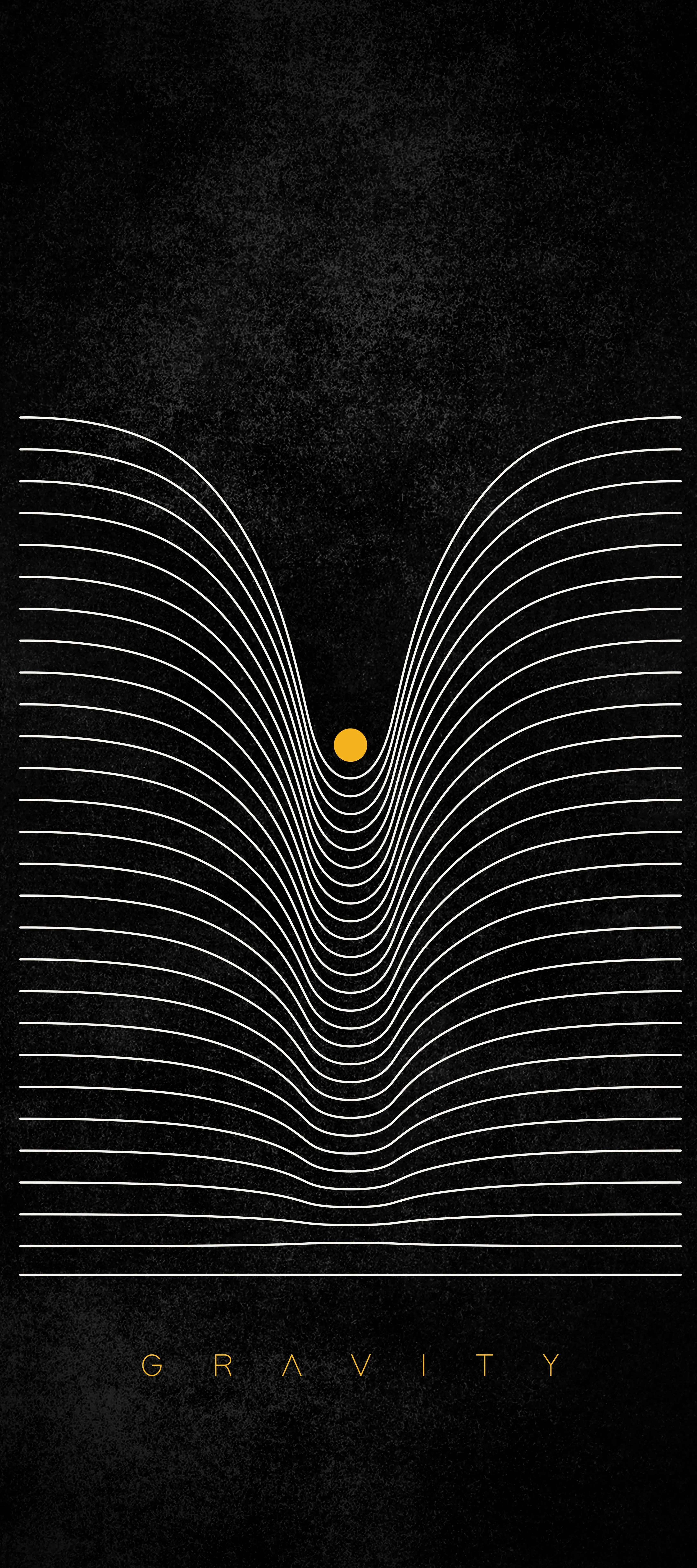 Minimalist Gravity Concept with Curved Line Art Design