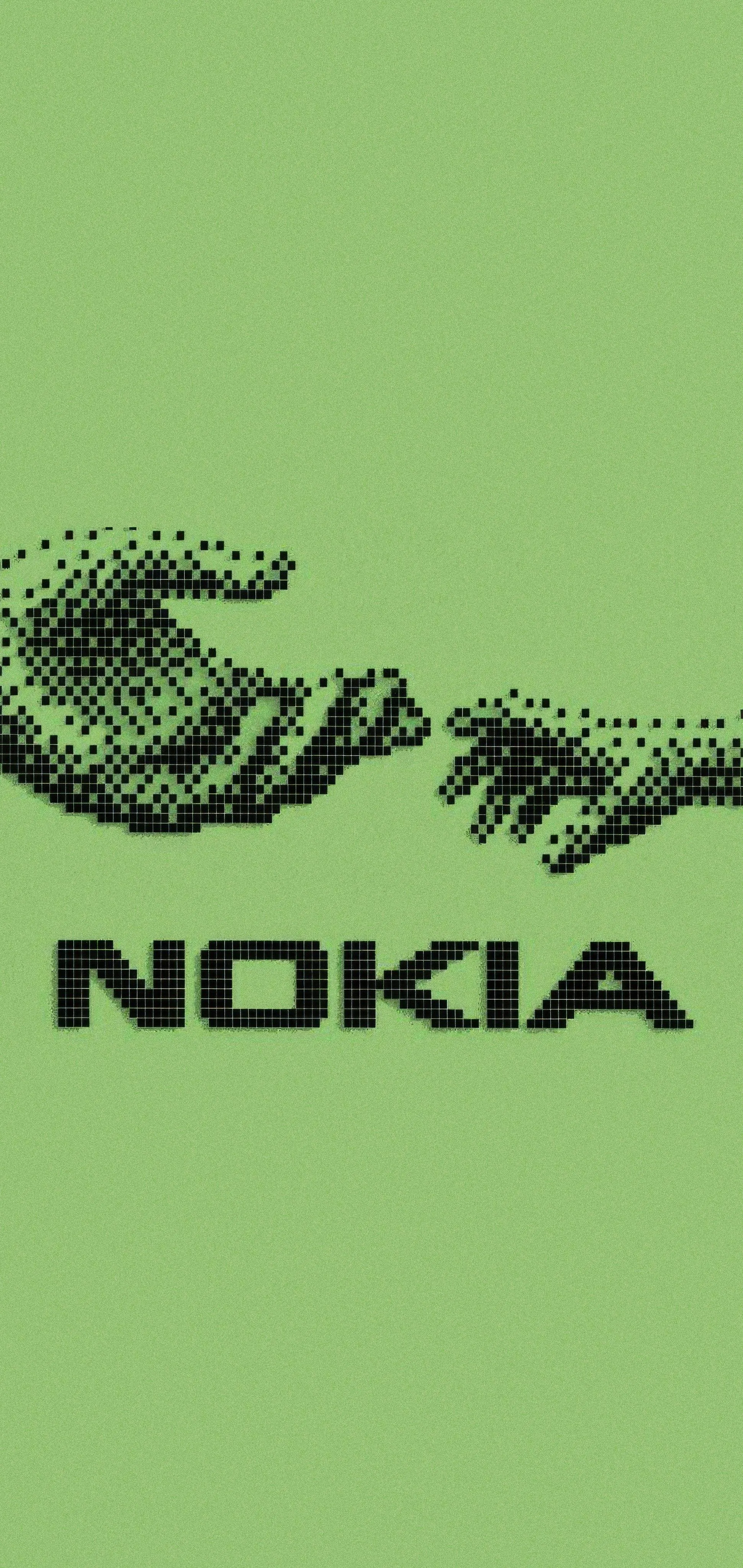 Minimalist Nokia Logo on Light Green Background Design