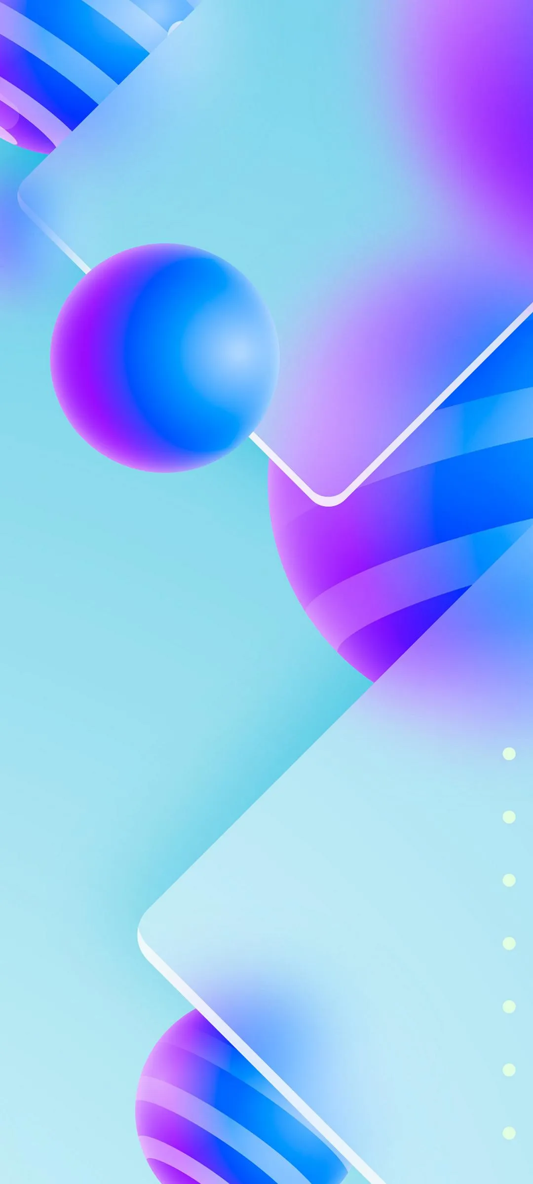 Modern 3D Gradient Shapes with Pastel Lighting Wallpaper