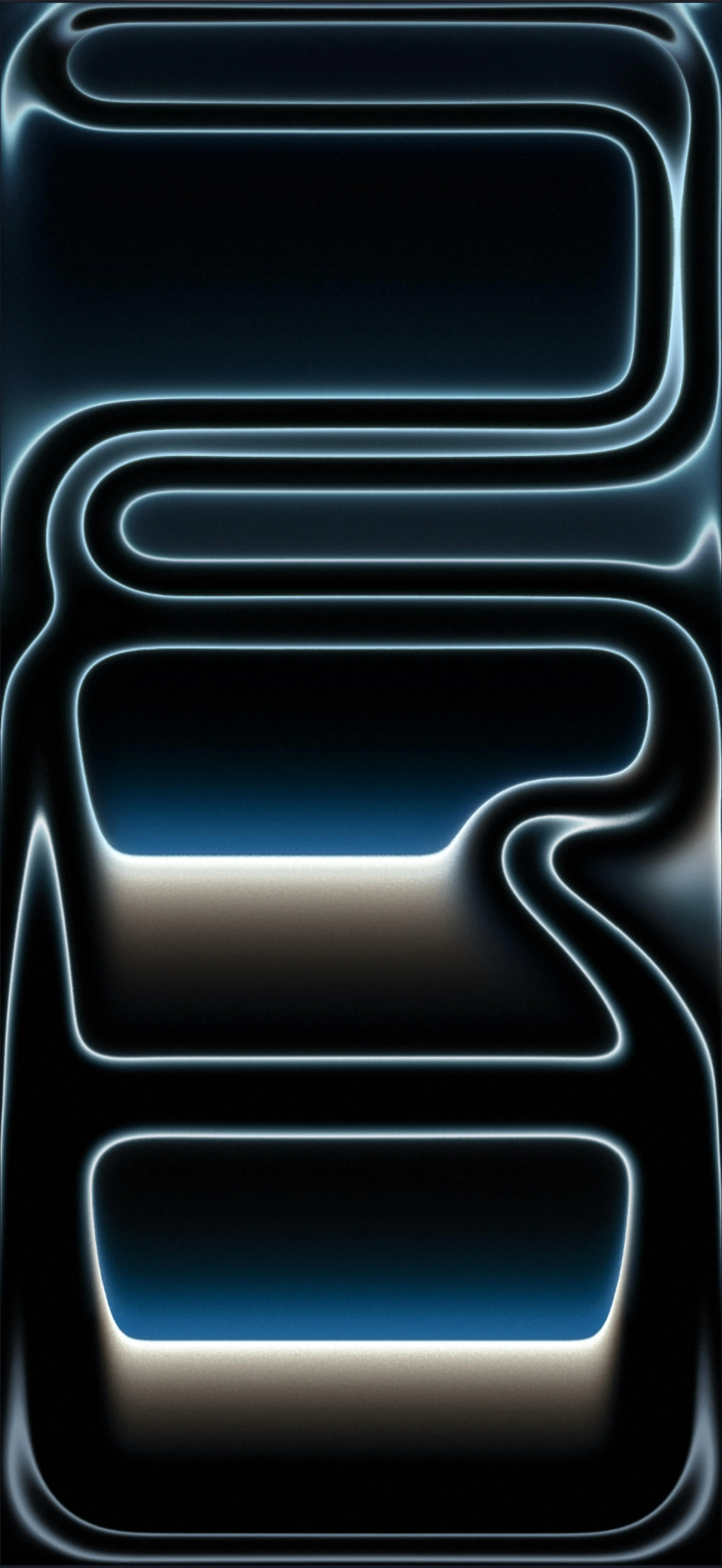 Modern Abstract Digital Art in Black and Blue Wallpaper