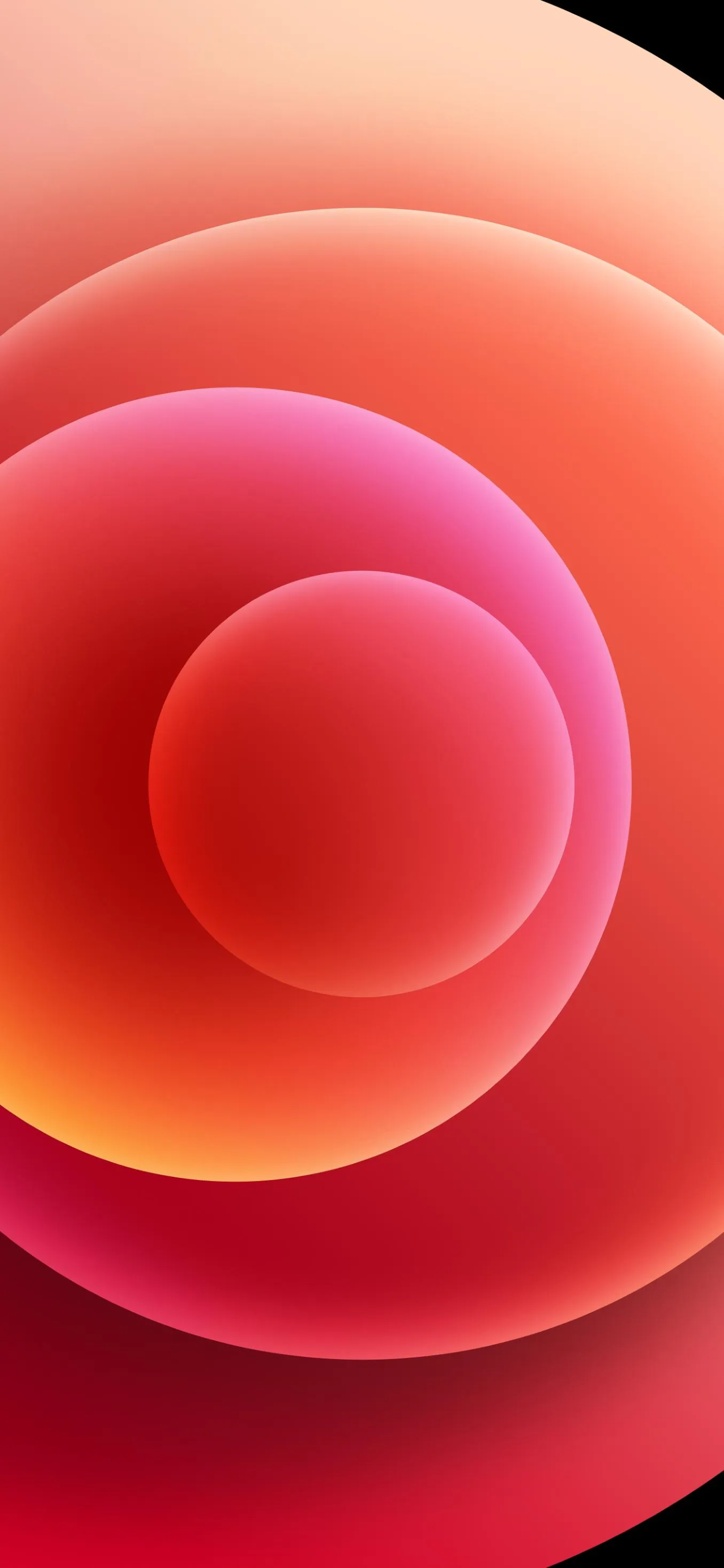 Modern Abstract Gradient with Red Circle Layers Wallpaper