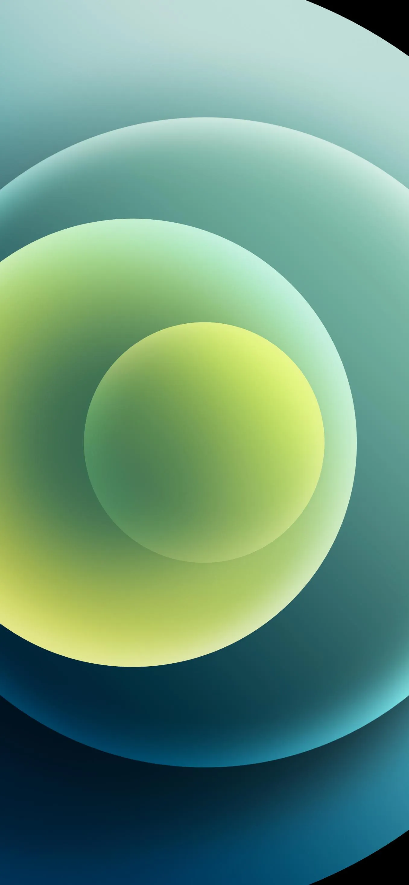 Modern Abstract Green And Yellow Circle Wallpaper 4K