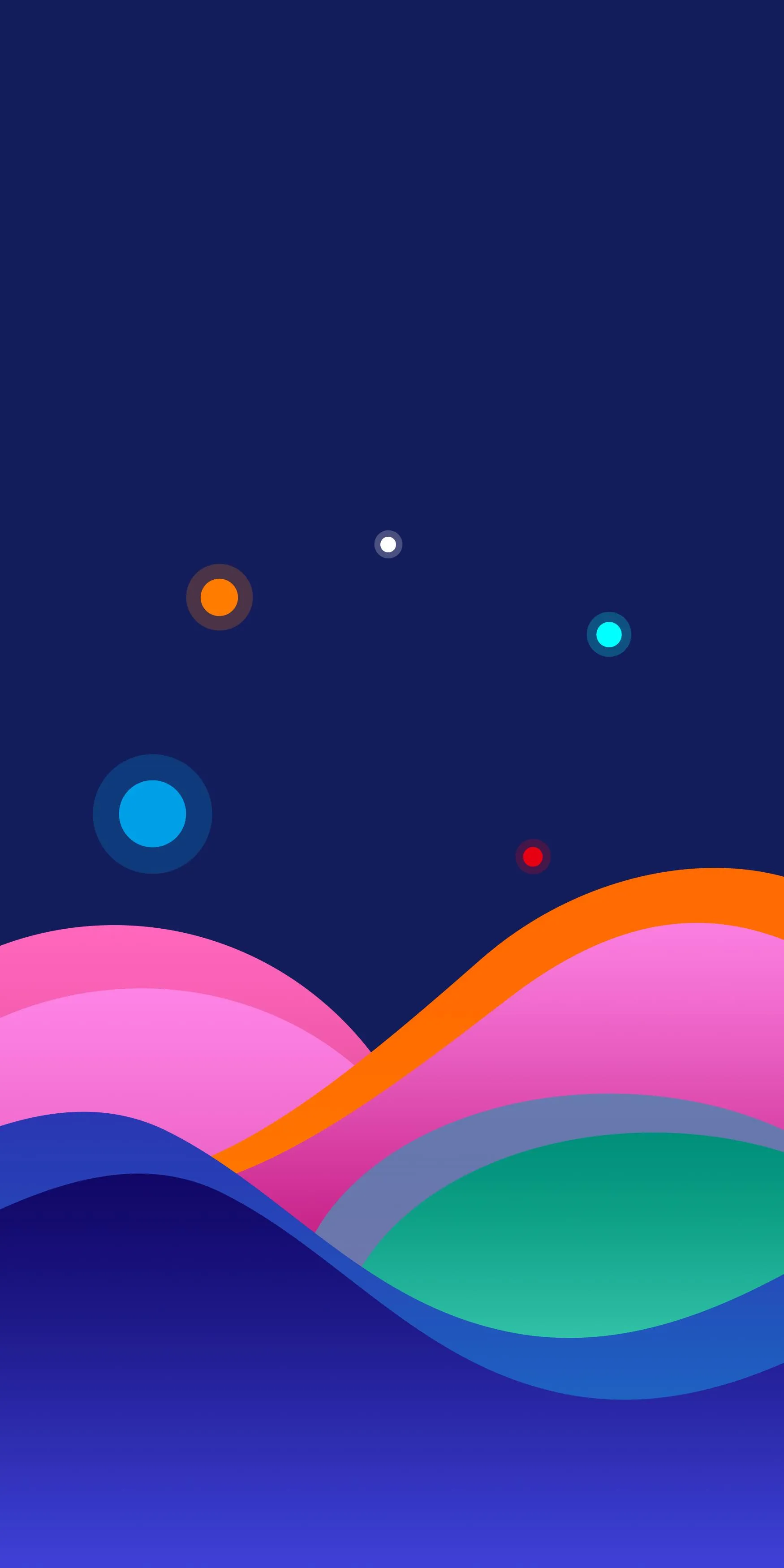 Modern Abstract Lines with Blue Pink Wave Design Wallpaper