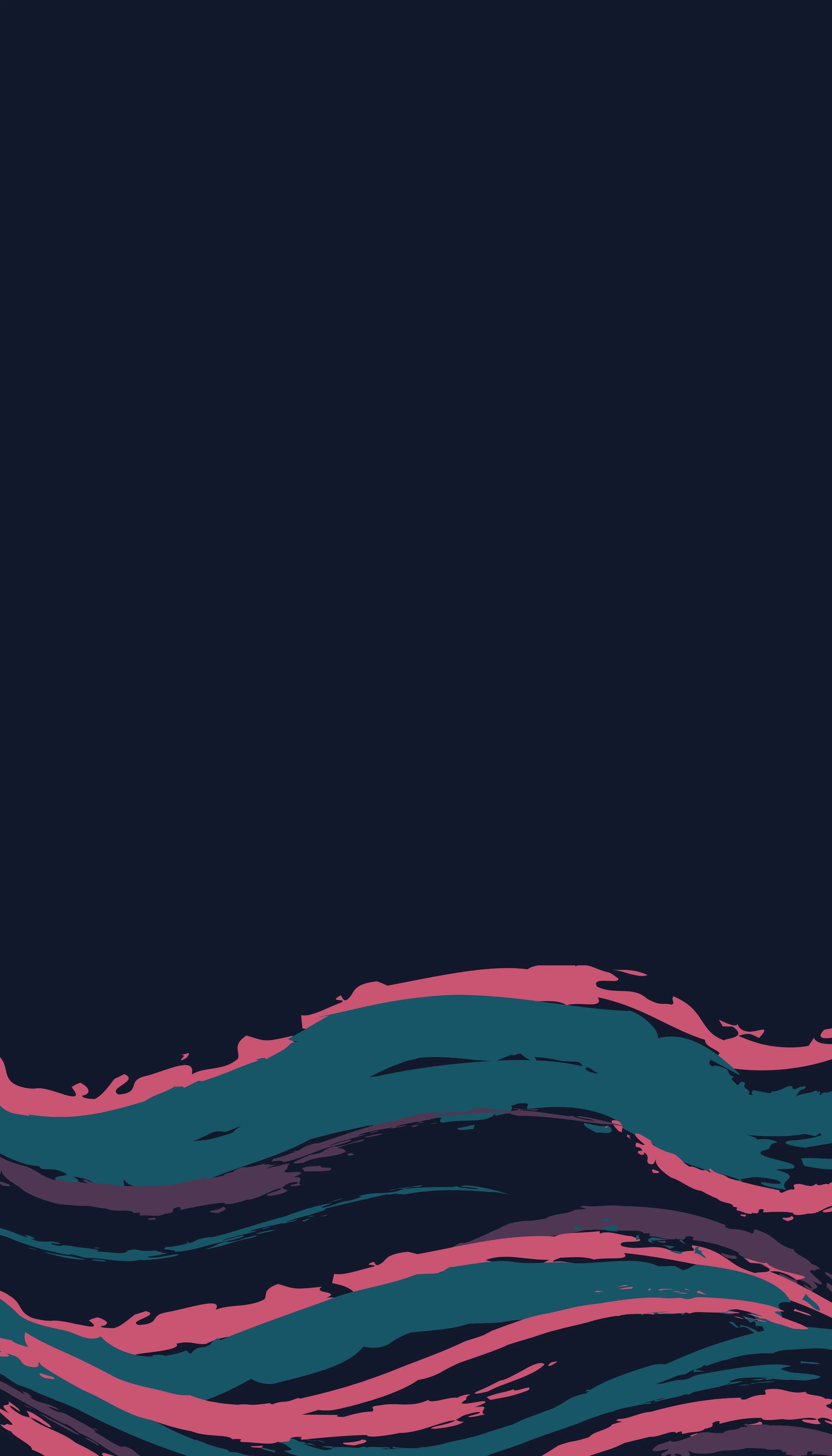 Modern Abstract Wave Lines in Pink and Blue Colors Wallpaper