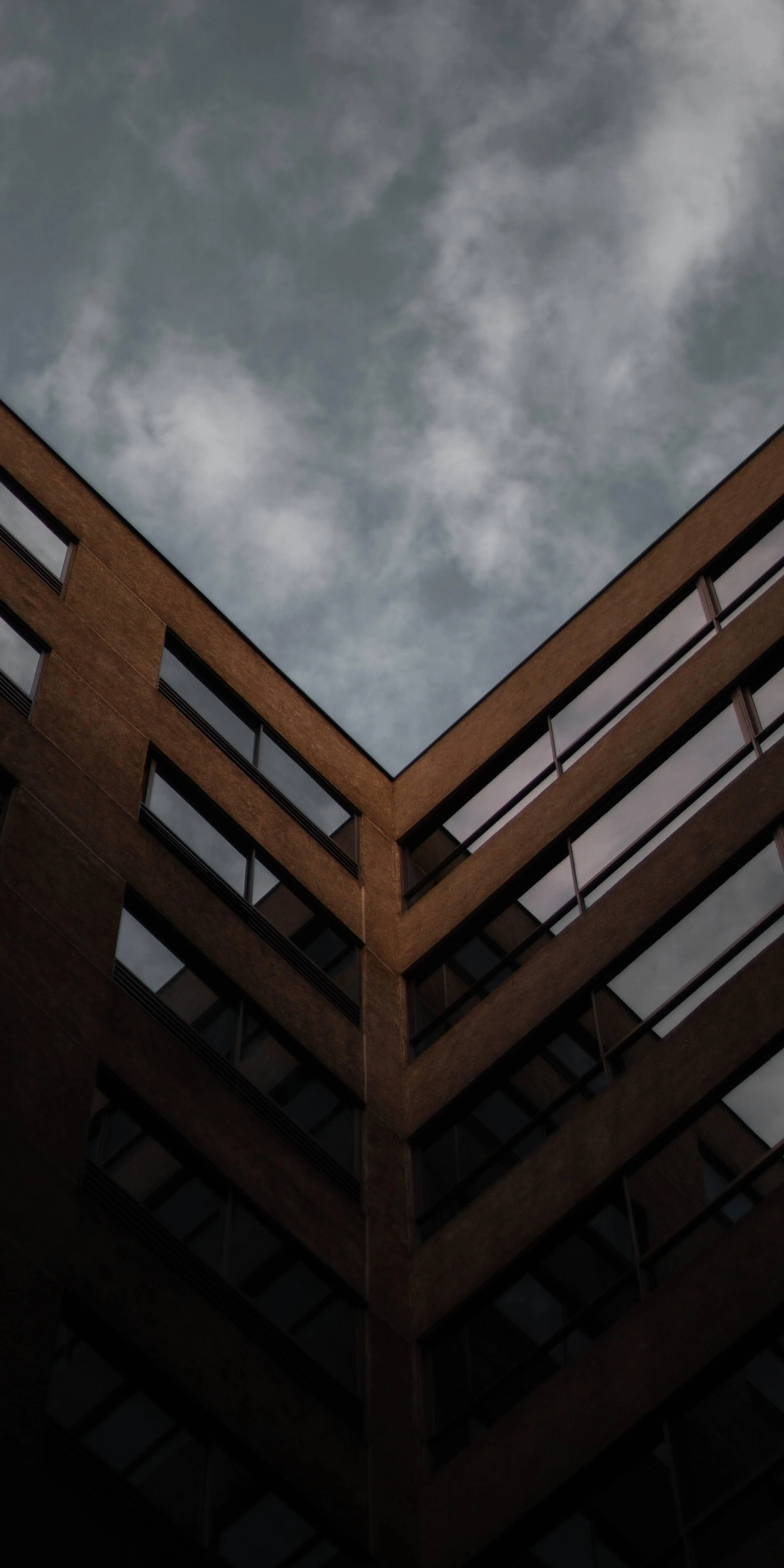 Modern Architectural Building with Sharp Angles and Lines