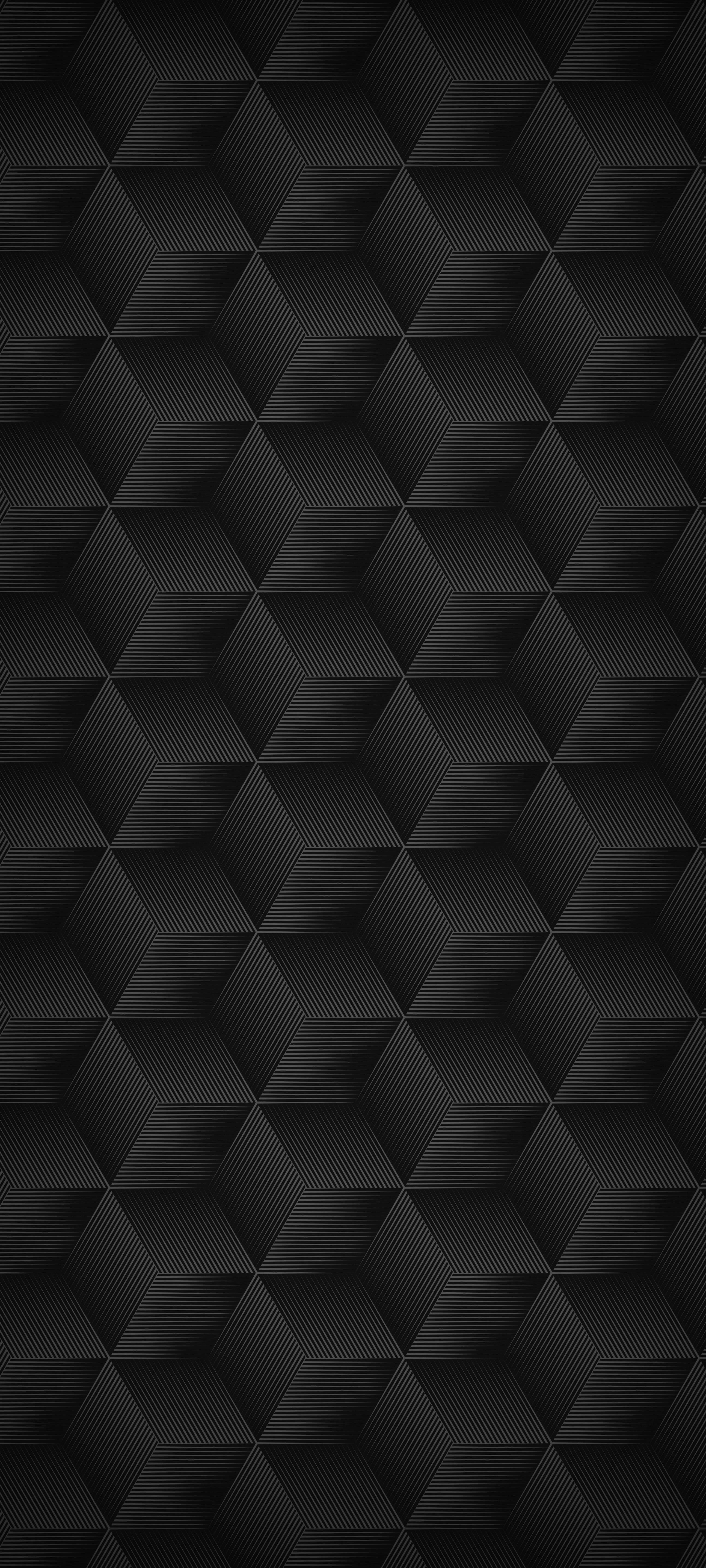 Modern Black Hexagon Pattern with Depth for Mobile Wallpaper