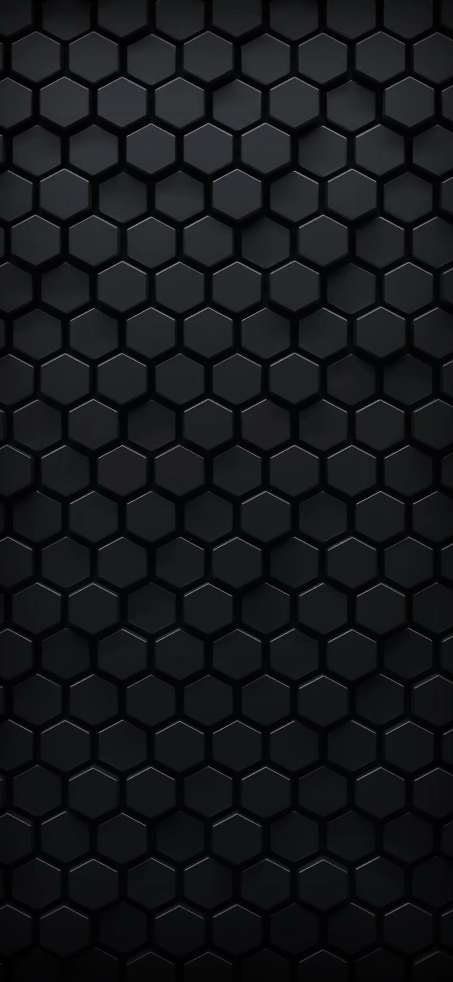 Modern Black Hexagonal Pattern with 3D Geometric Design