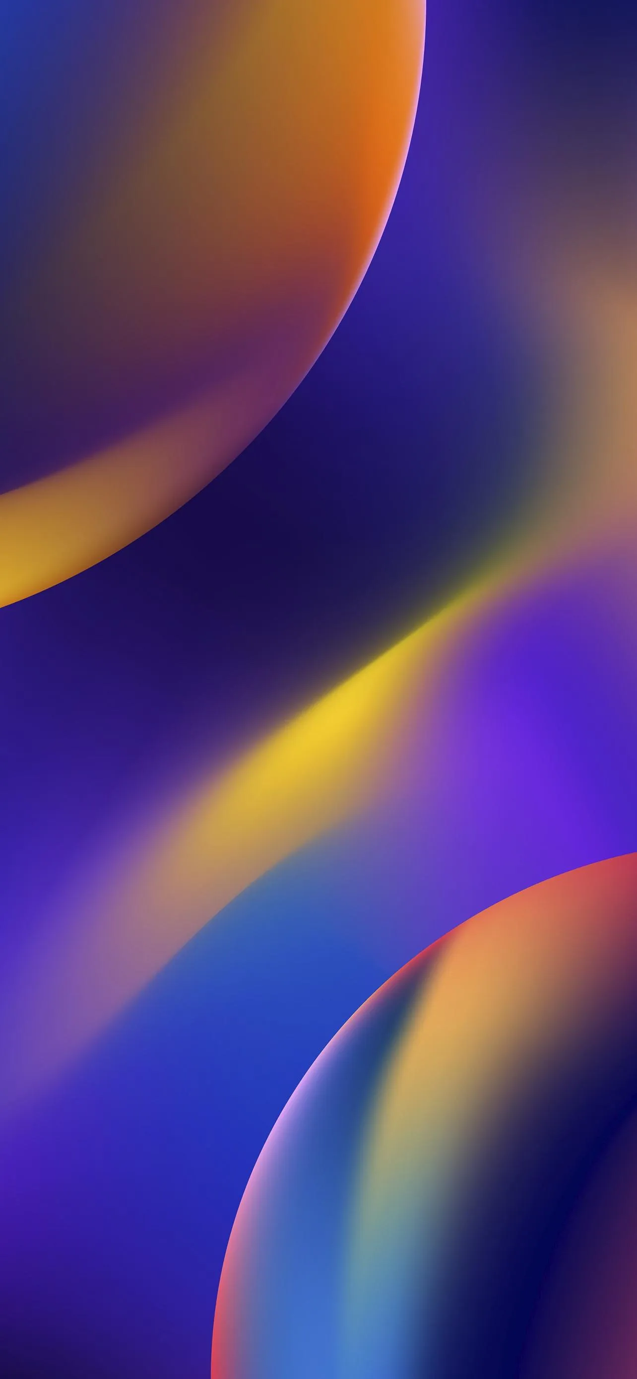 Modern Blue and Orange Fluid Abstract Motion Flow Wallpaper