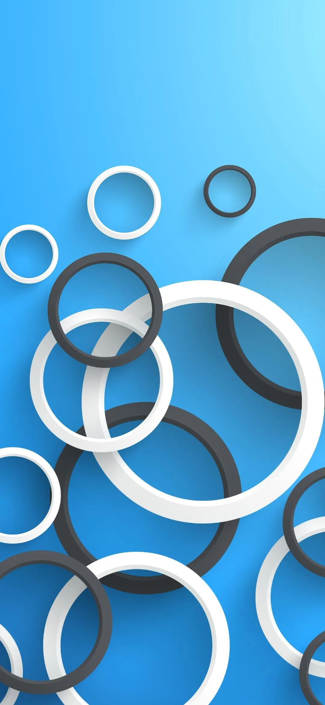 Modern Blue Circular Pattern 3D Abstract Free Wallpaper