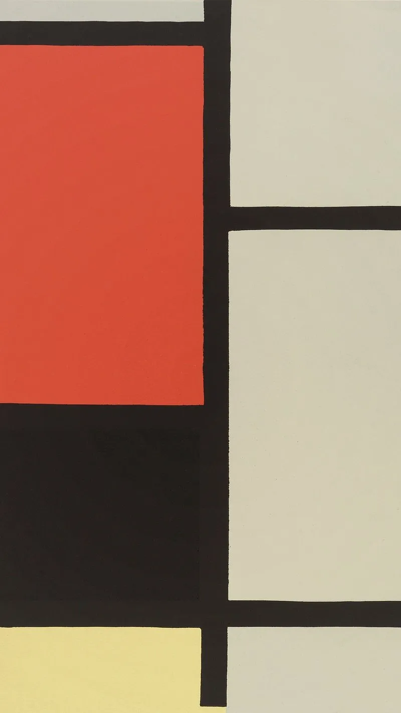 Modern Geometric Blocks Forming a Calm Artistic Layout