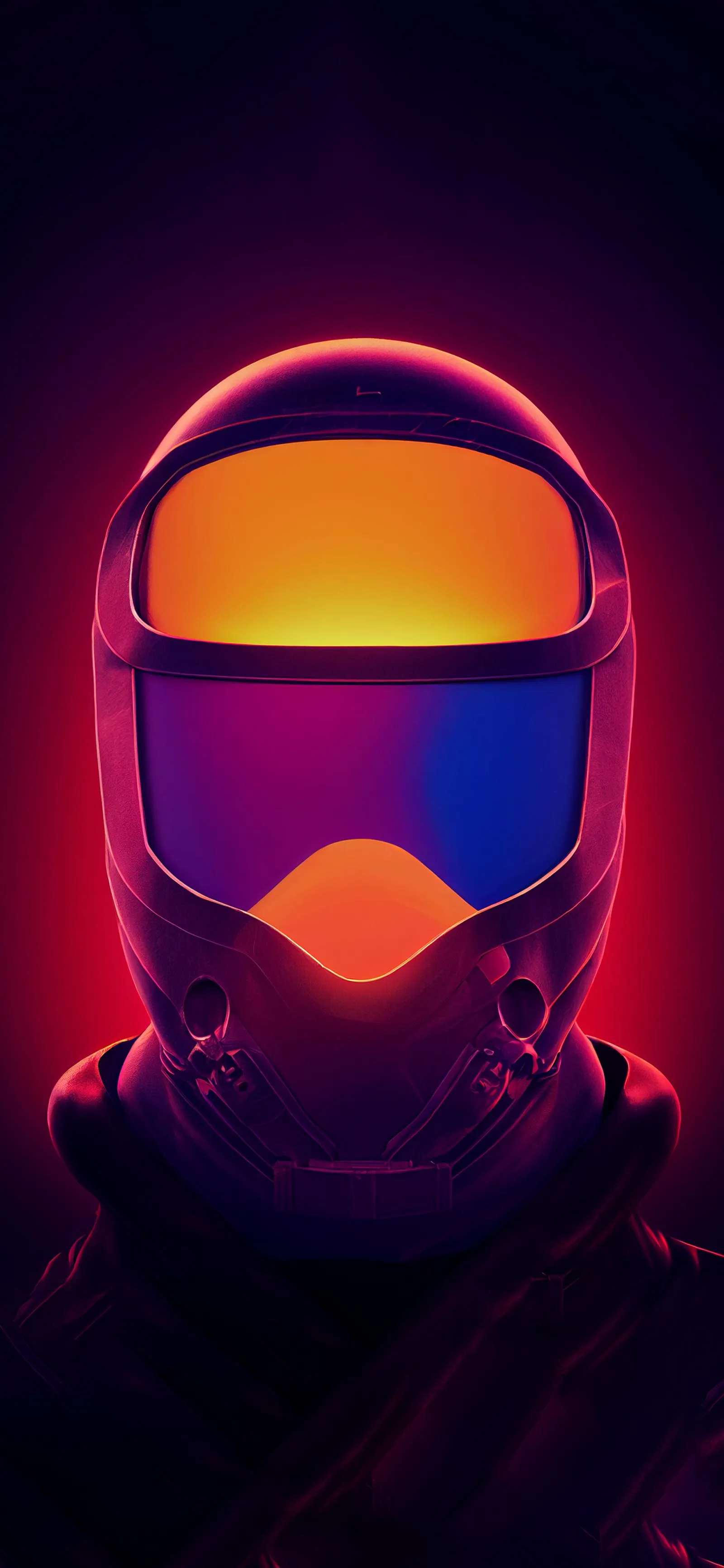 Modern Mask Design with Tricolor Gradient Background