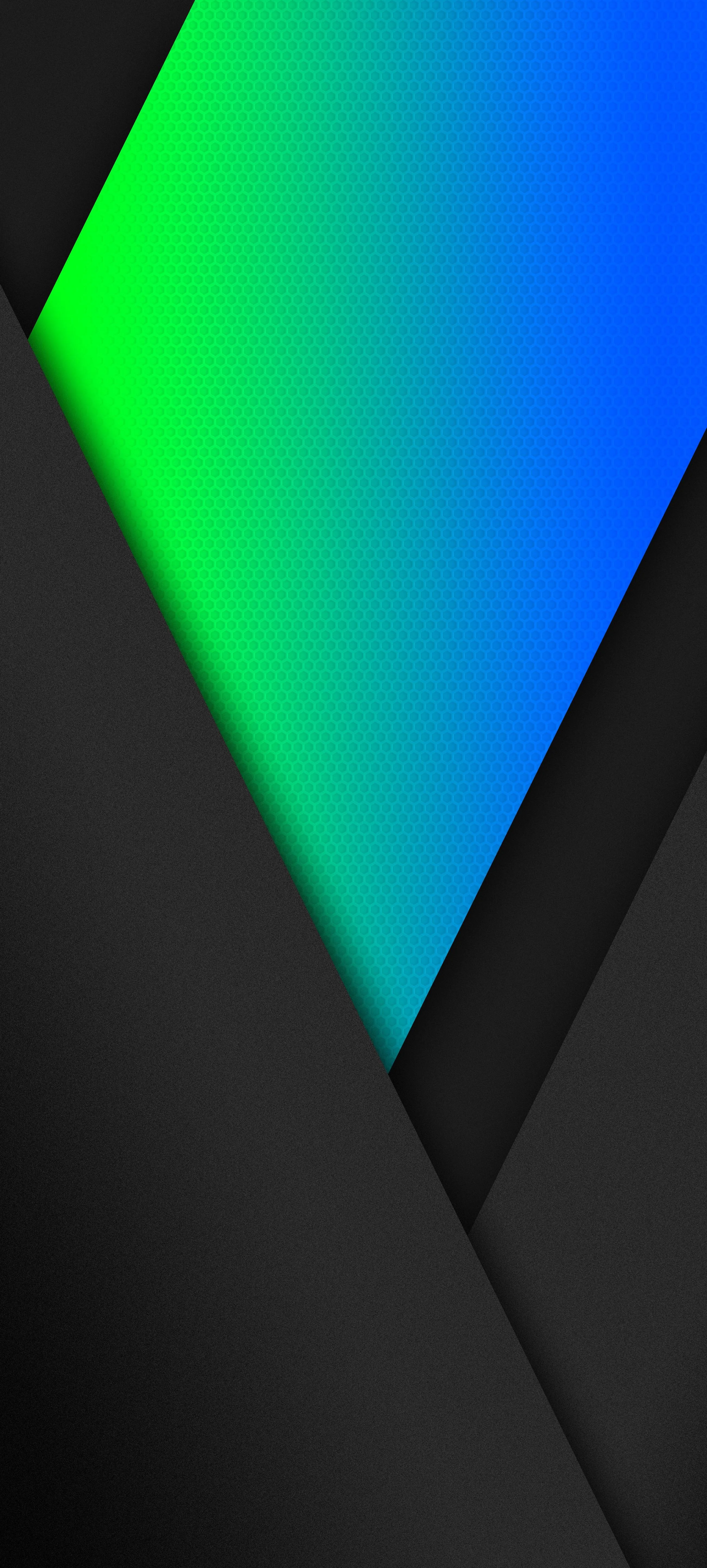 Modern Minimalist Design in Blue Green and Black Wallpaper