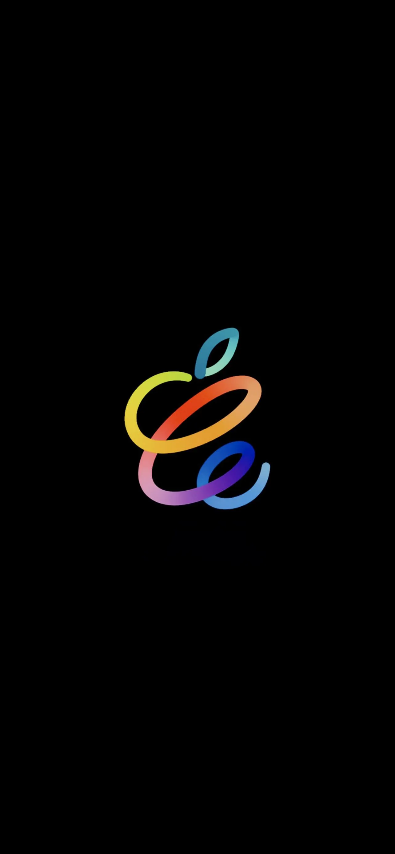 Modern Multicolor Apple Style Logo on Dark Screen Wallpaper