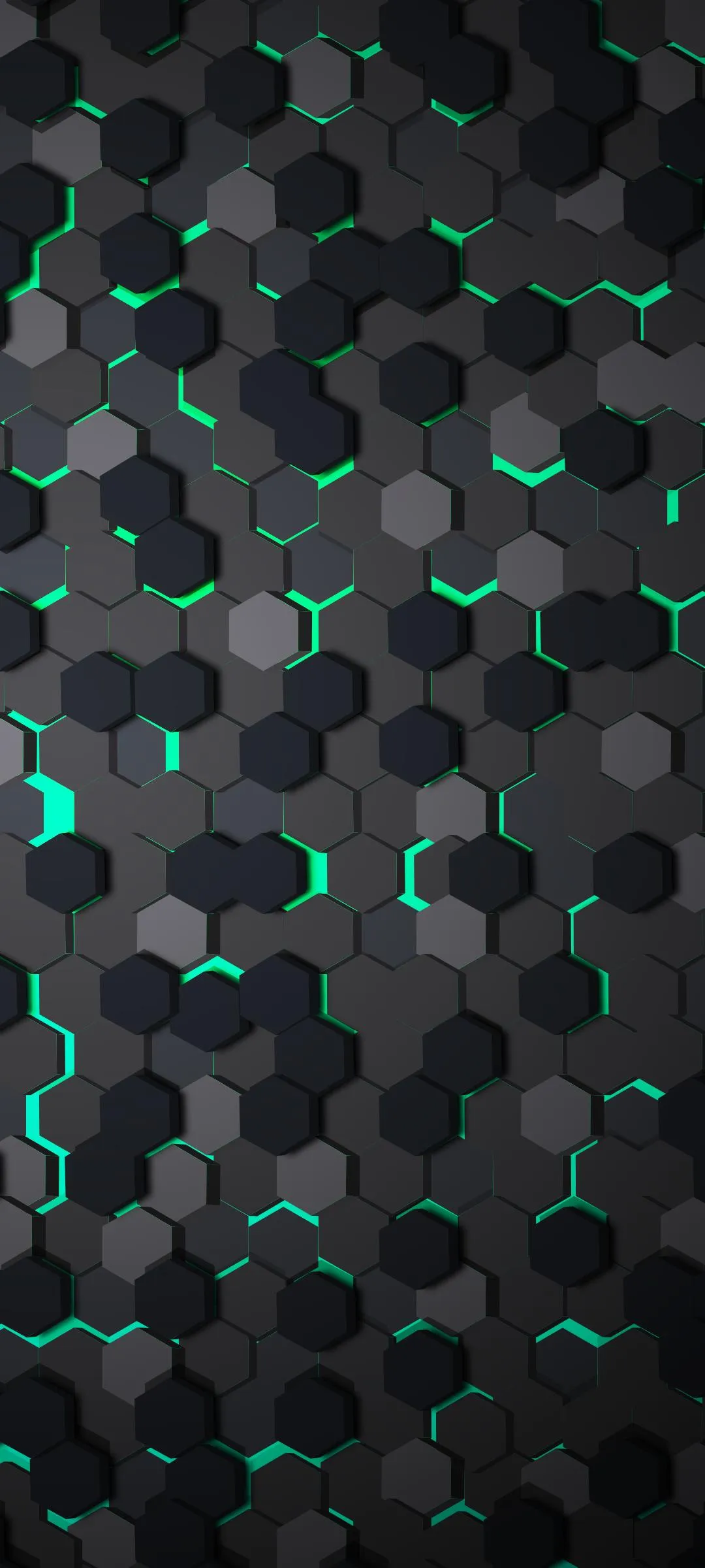 Modern Pattern of Green Circles on Dark Texture Wallpaper