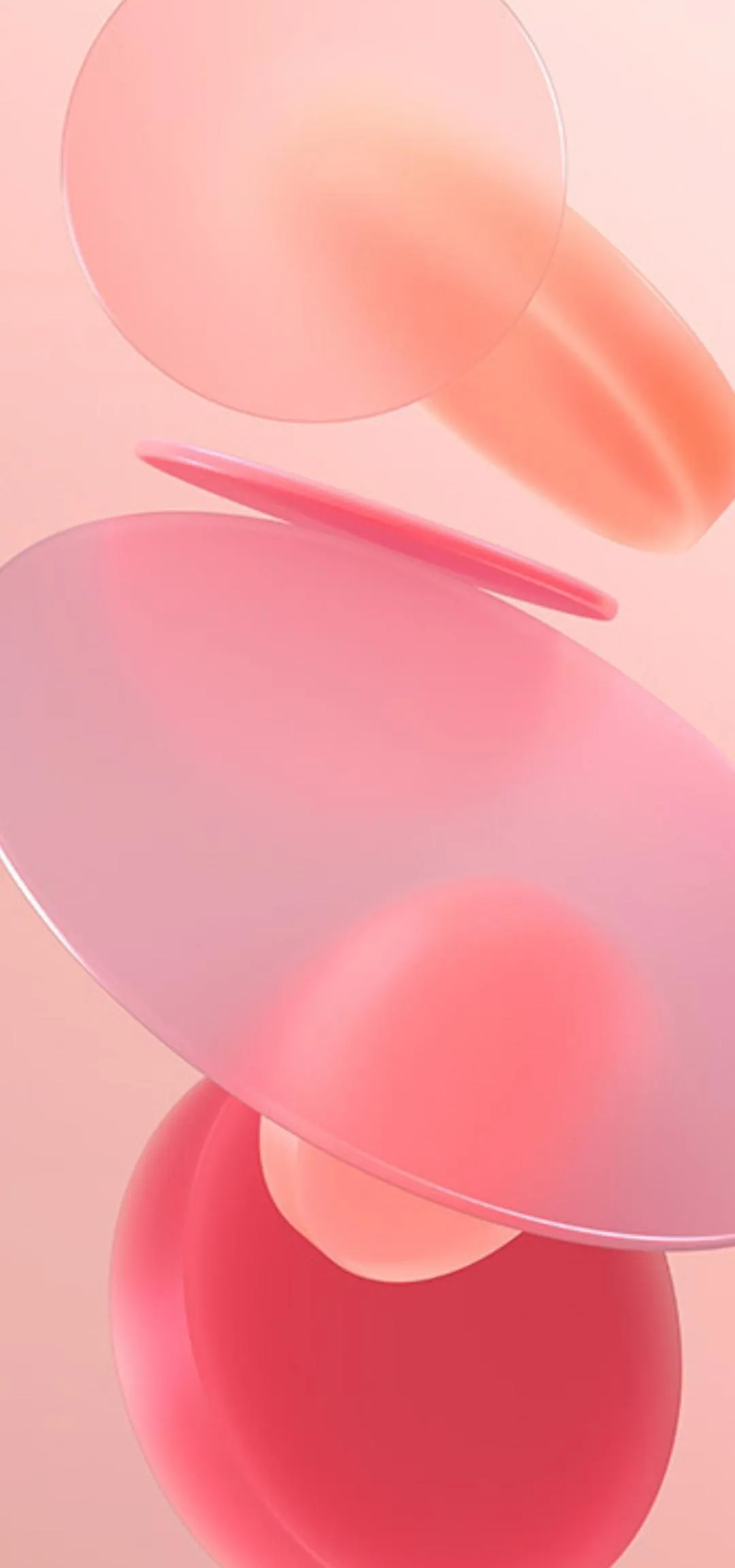 Modern Pink Abstract Form for Gentle Phone Design Wallpaper