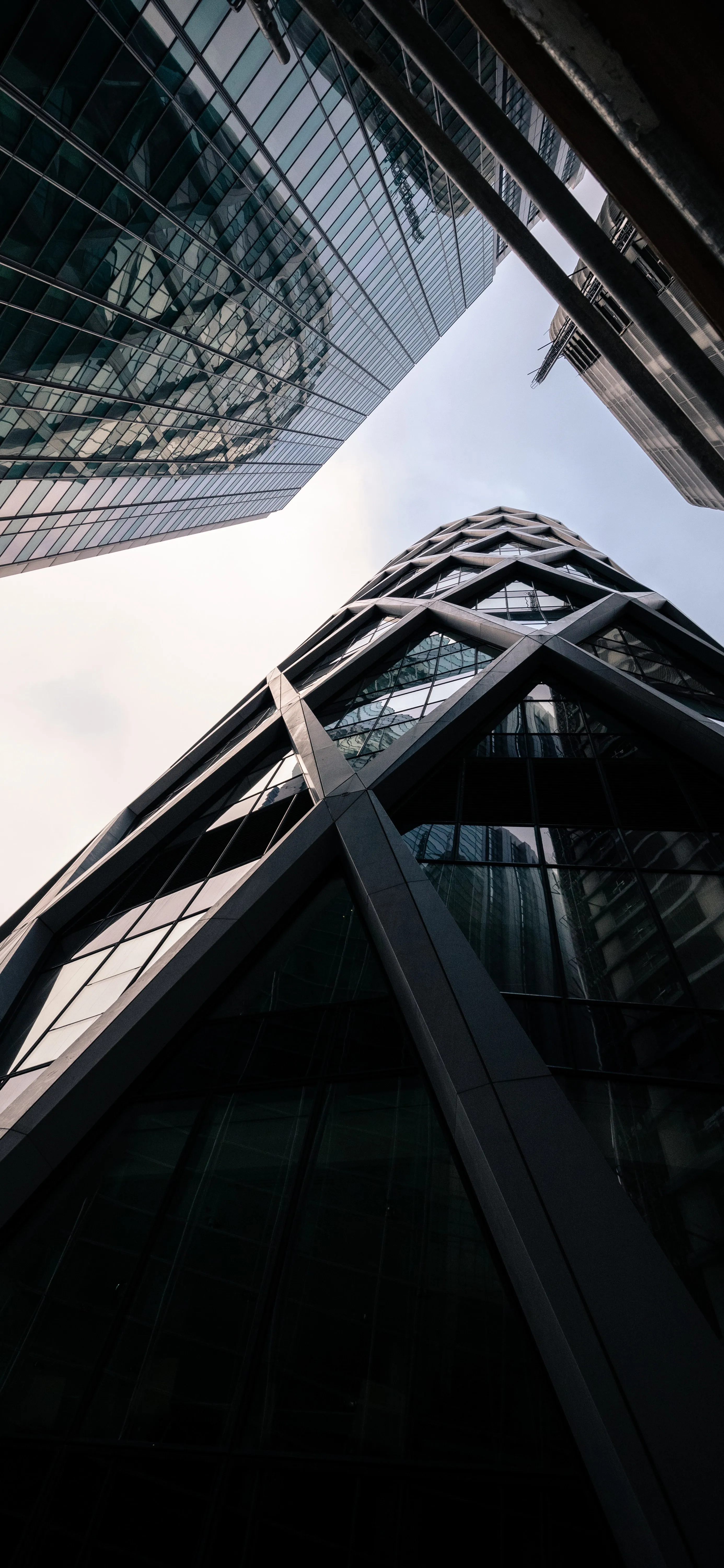 Modern Skyscraper with Artistic Perspective Design Wallpaper