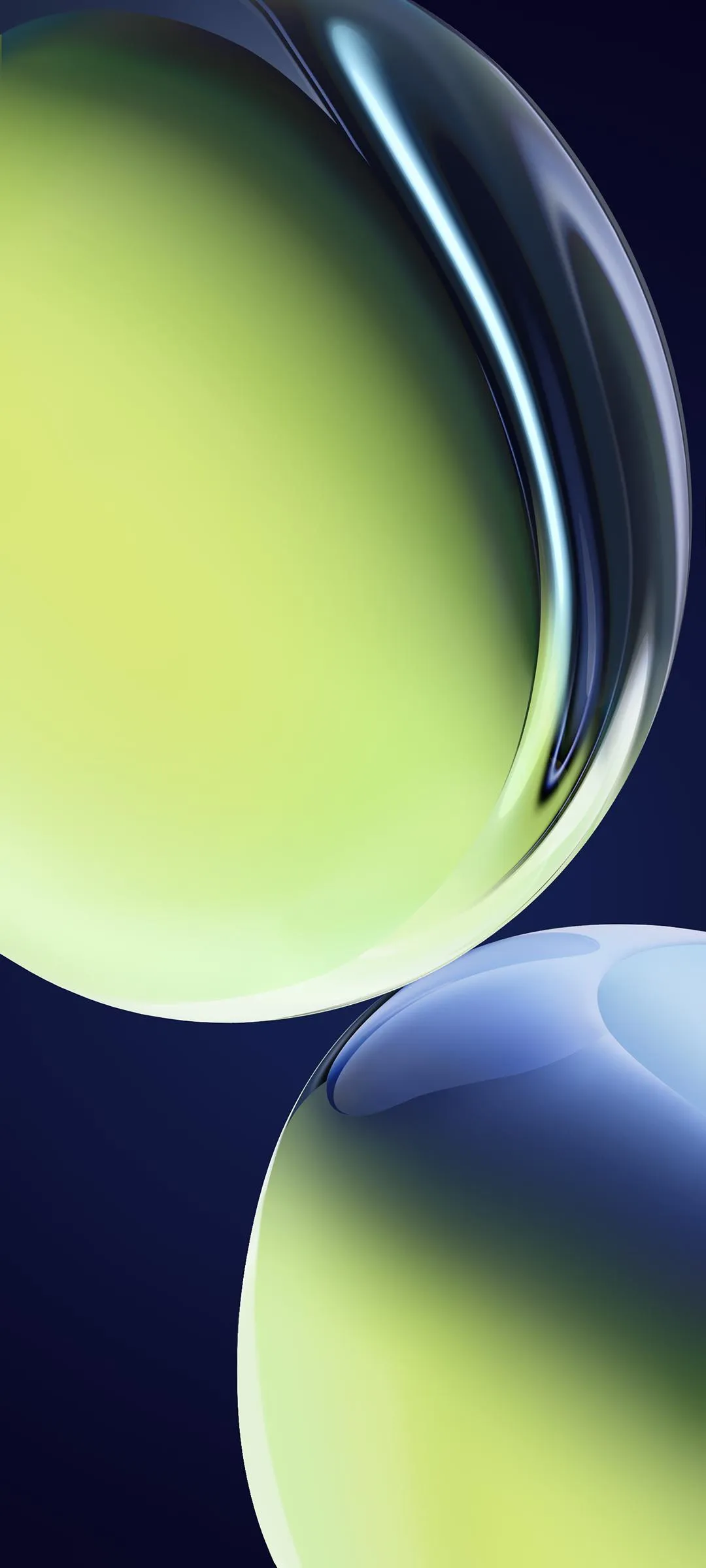 Modern Yellow and Blue 3D Abstract Background Wallpaper