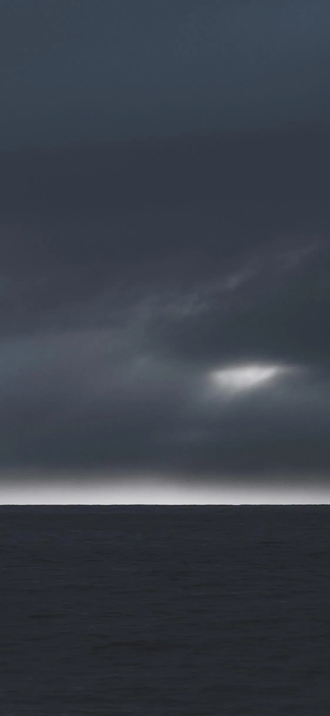Moody Ocean Horizon with Dramatic Cloud Scene Wallpaper