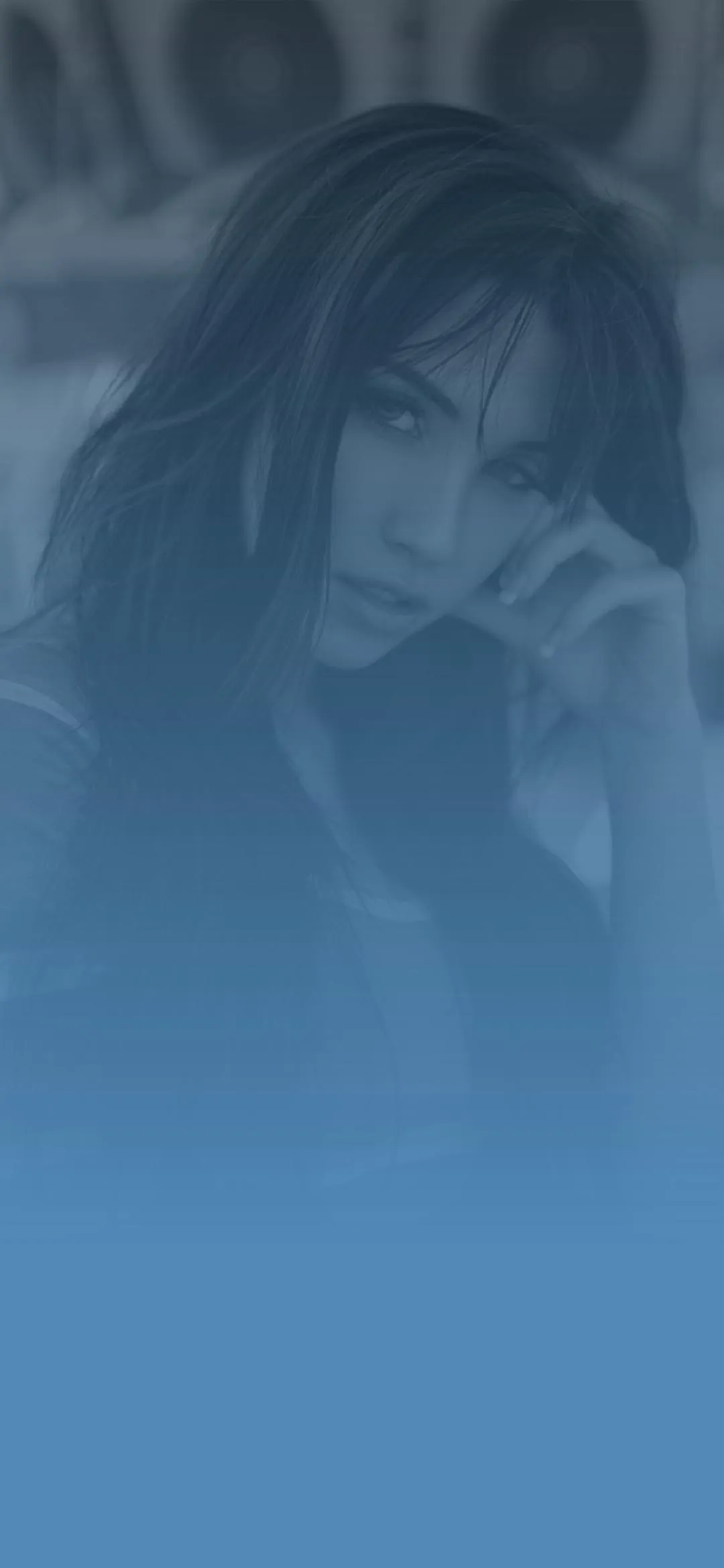 Moody Portrait Design with Artistic Blue Tone Effect