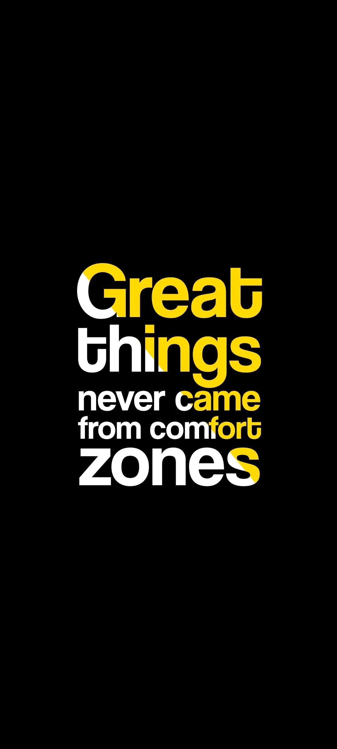Motivational Quote in Yellow on Black Background Wallpaper