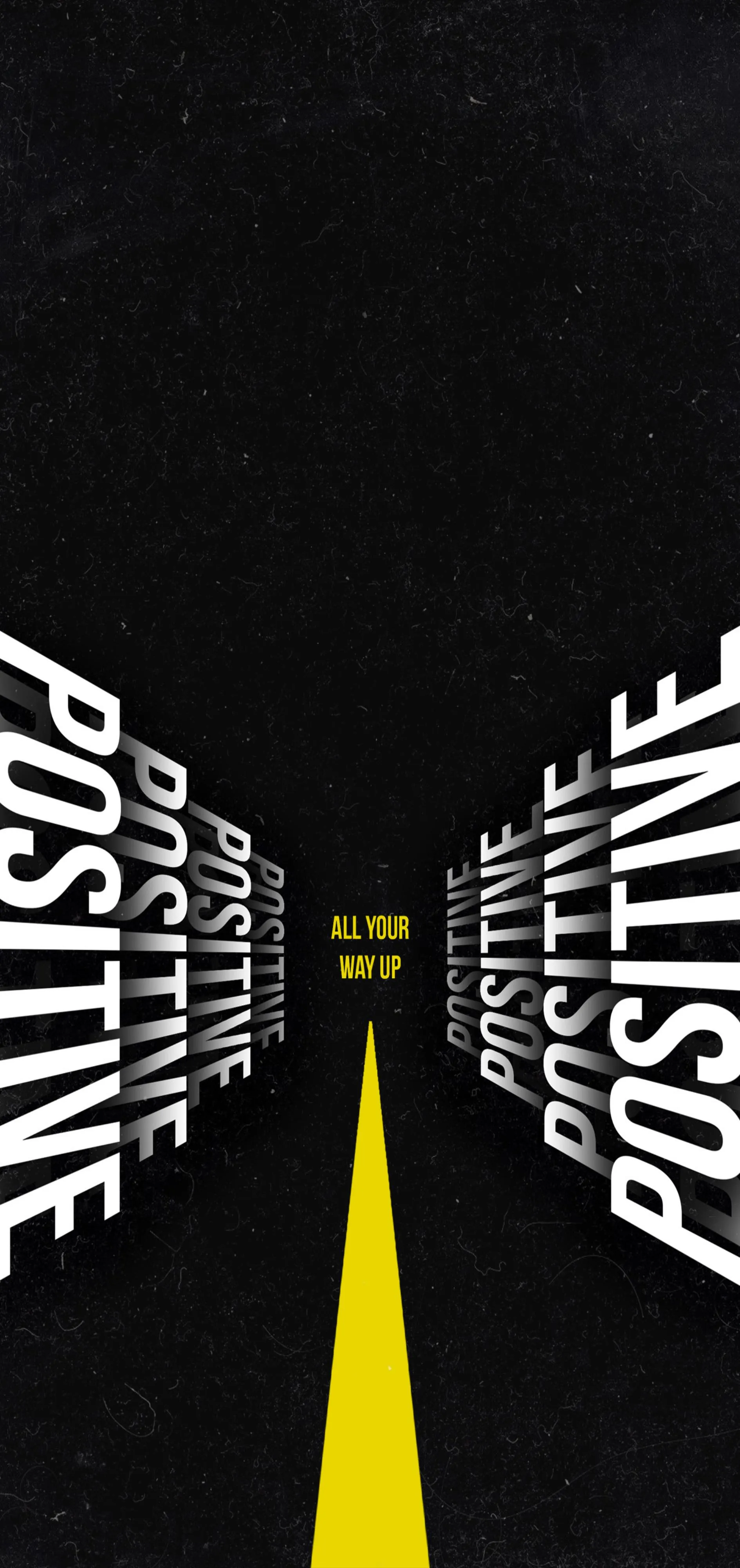 Motivational Road with Positive Mindset Typography Wallpaper