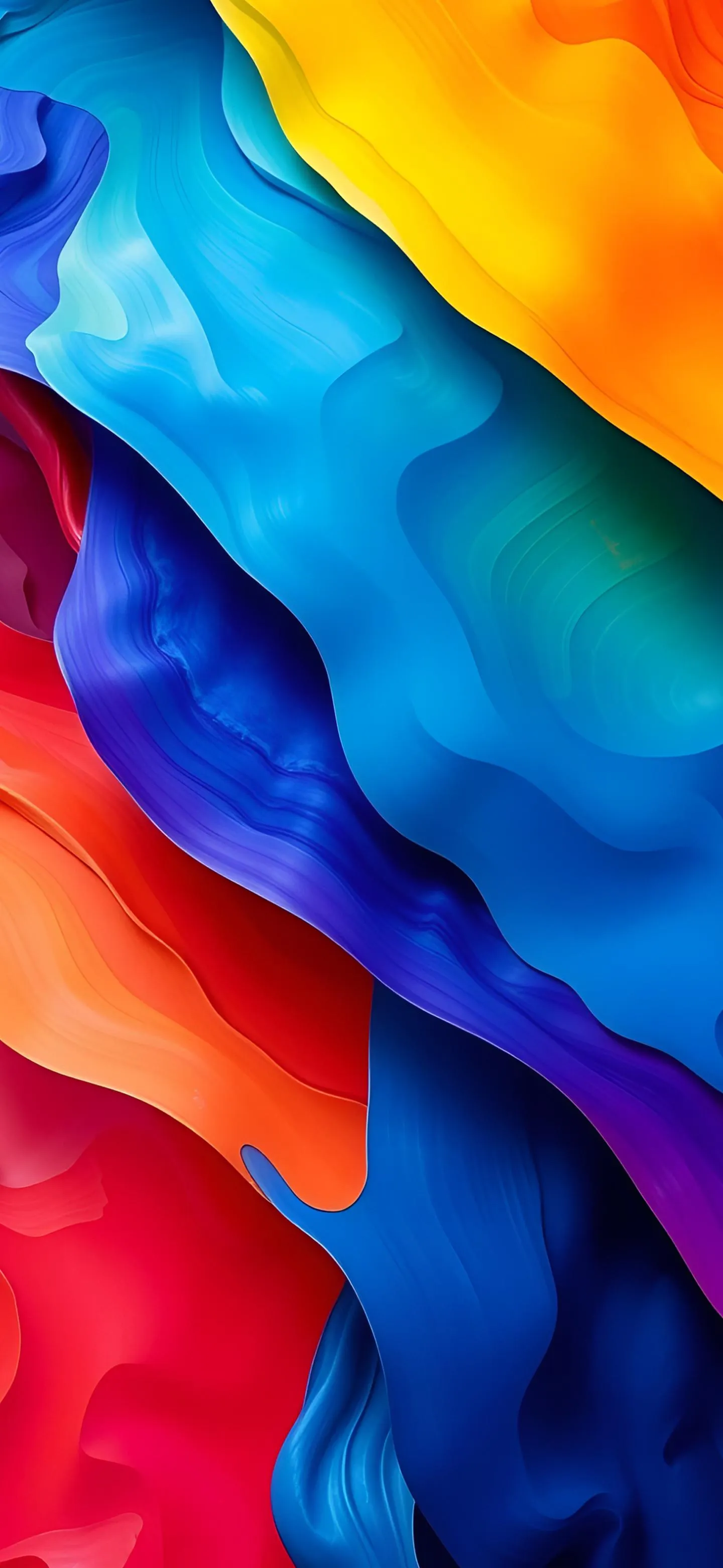 Multicolor Liquid Pattern Bright Artistic Flow Design