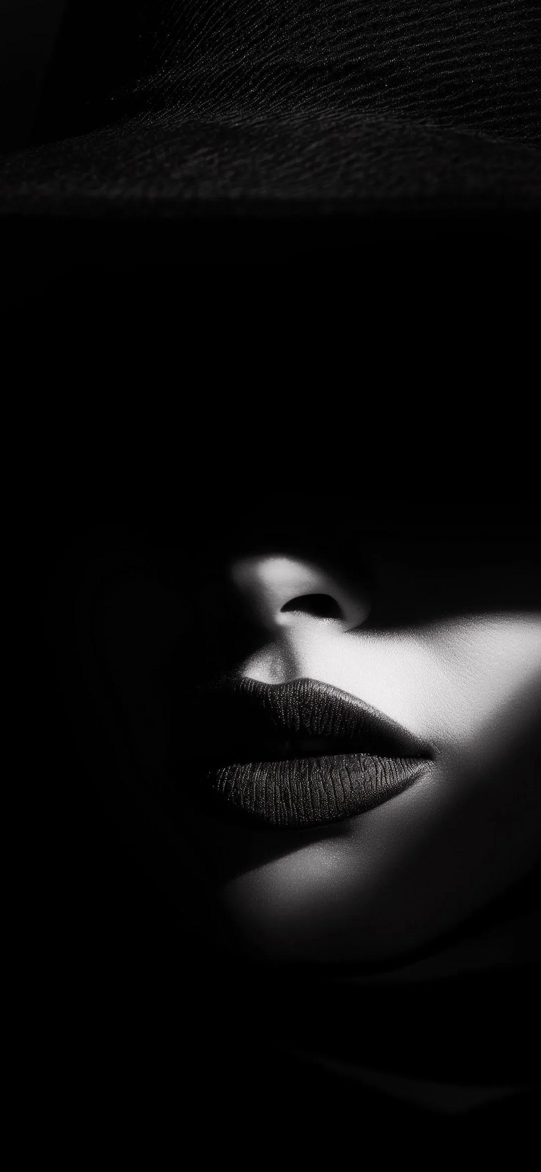 Mysterious Face in Shadow Minimal Art HD Wallpaper