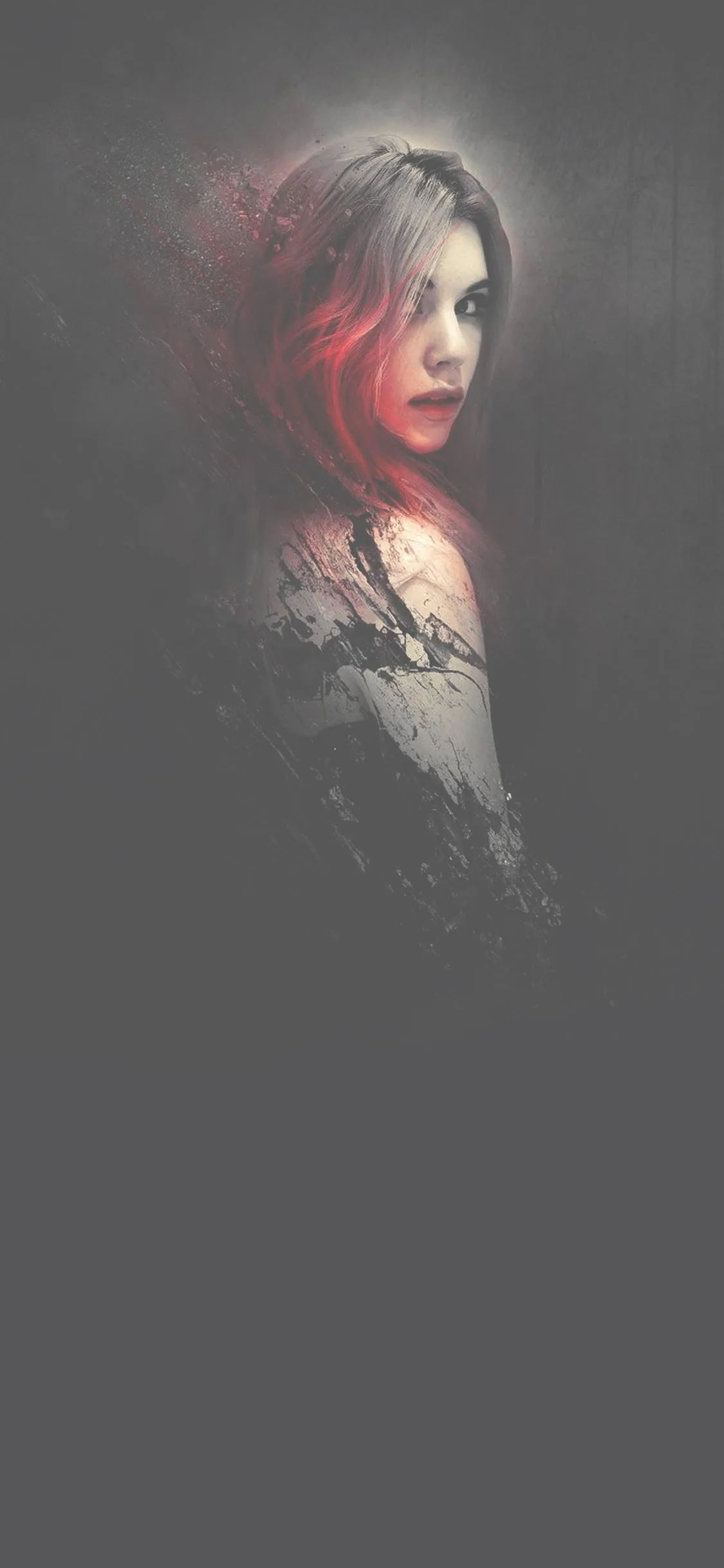 Mysterious Red Woman Portrait Mobile Wallpaper Full HD