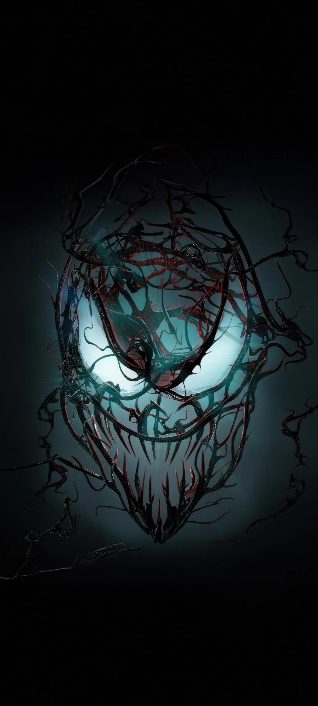 Mysterious Venom Eye Glowing from Darkness in Night